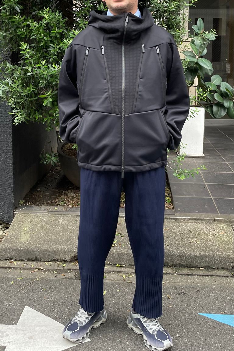 White Mountaineering - 〈BLK〉windstopper jersey jacket -black  