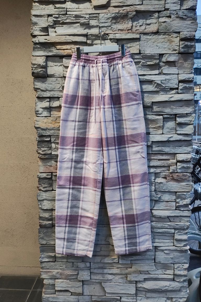 UNUSED - Check easy pants チェックイージーパンツ -PINK×PURPLE 
