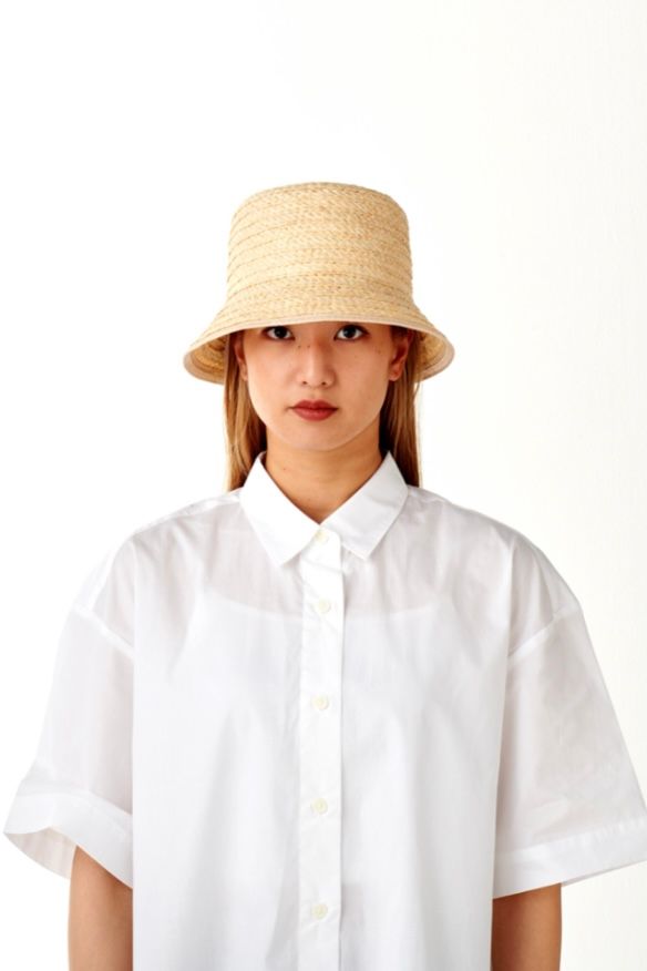 KIJIMA TAKAYUKI - BOTANICAL DYED SAFARI HAT -green- 23ss women 