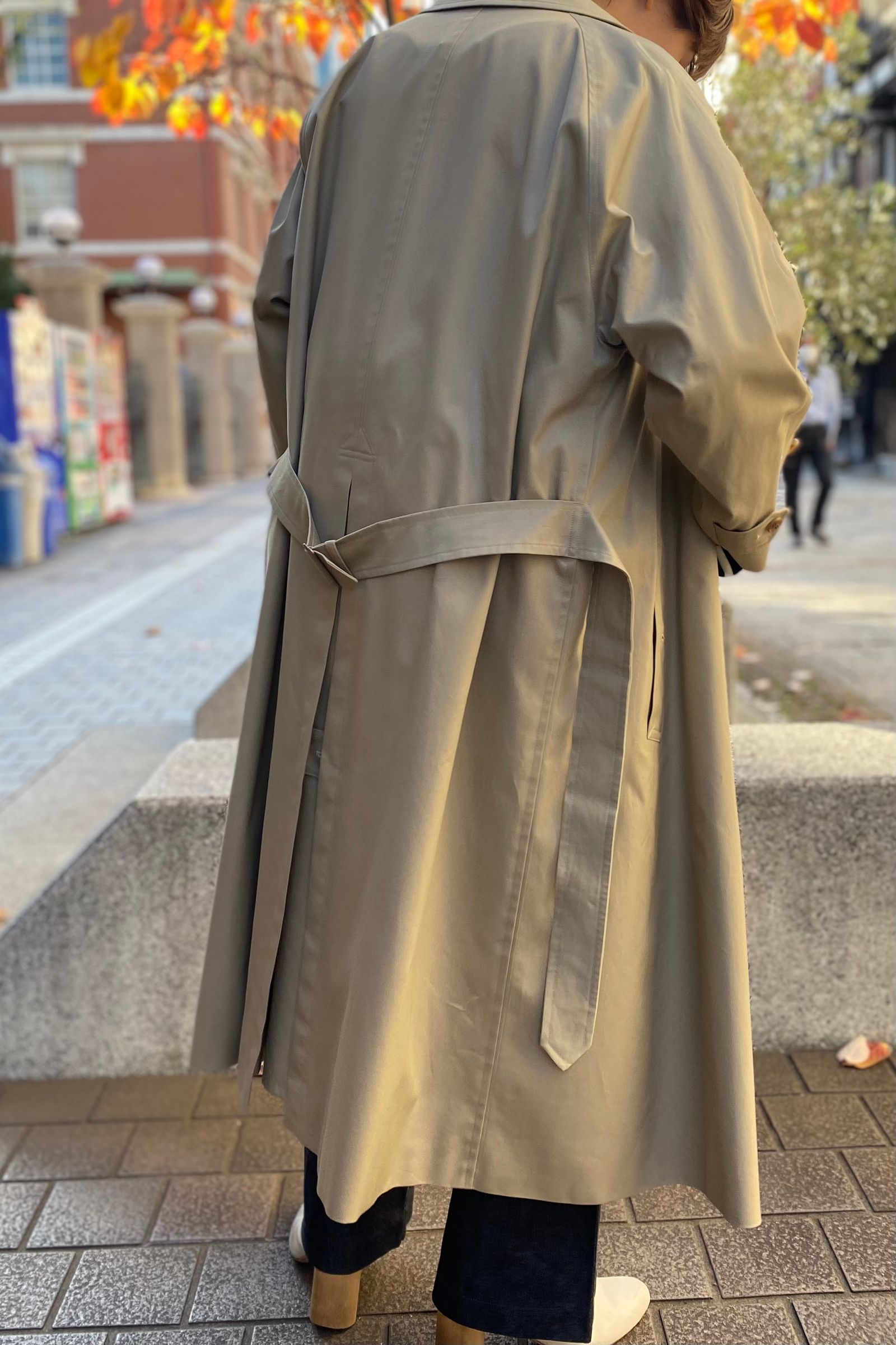 通販廉価 iroiro 群青 タイ製 ロングコート 薄手 ロングコート