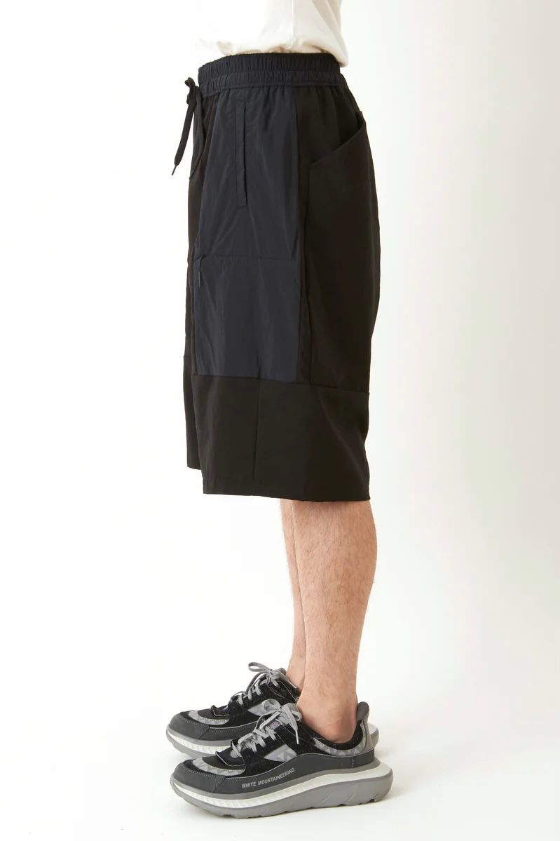 White Mountaineering - 【BLK】dry touch sarouel short pants- black