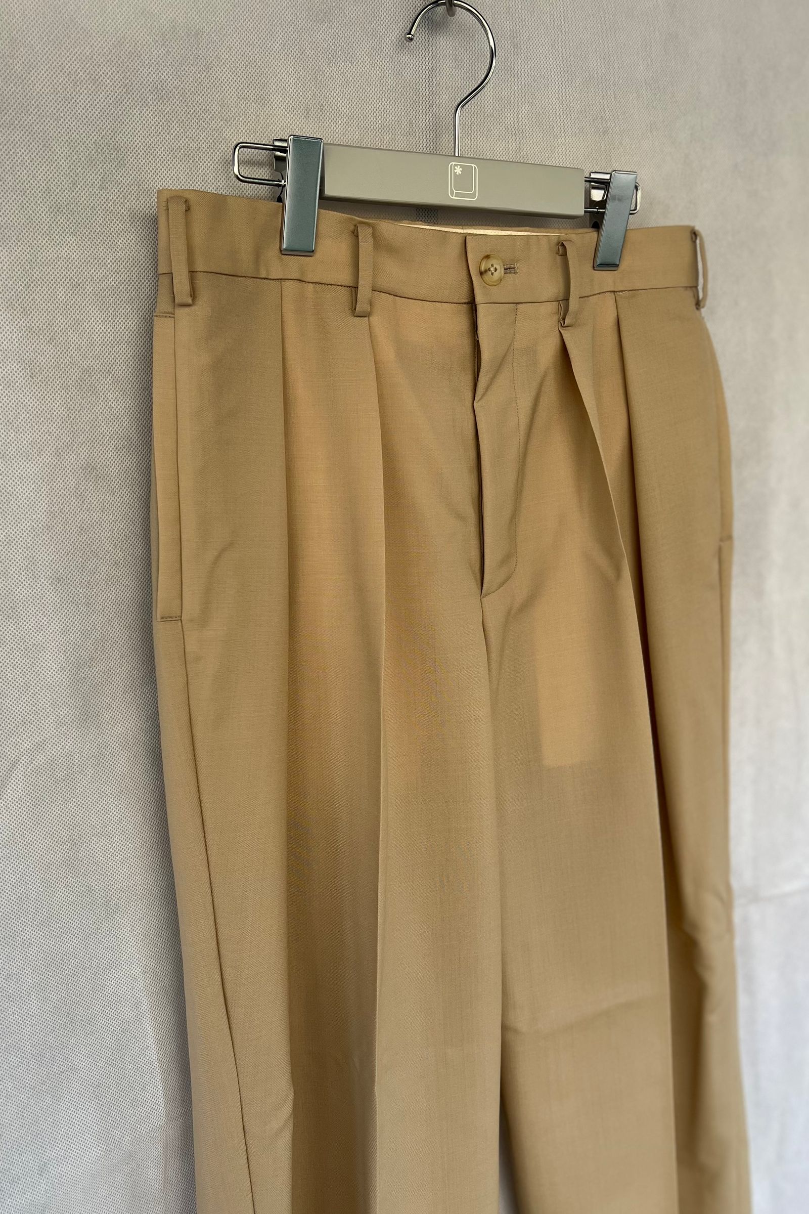 POLYPLOID - wide tapered pants c -beige- 22ss | asterisk