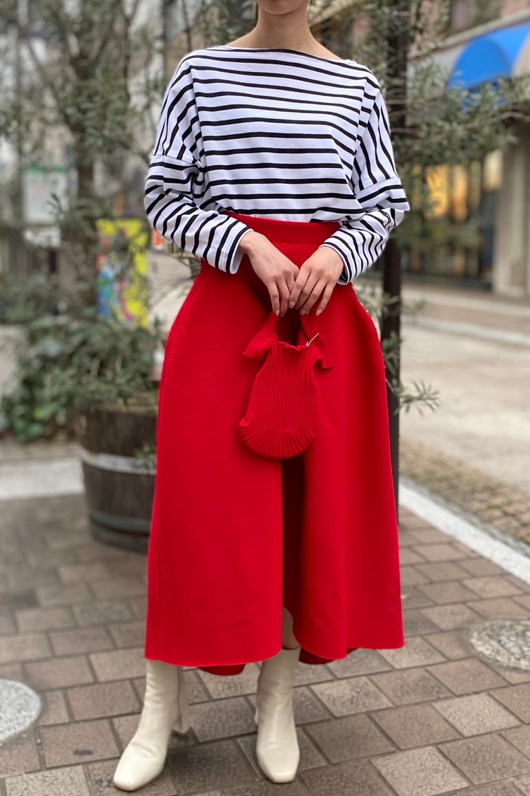 CFCL - pottery skirt 3 -red- 23ss women | asterisk