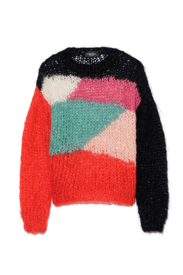 UNUSED - Mohair pullover knit モヘアニット-GREEN MULTI- 24aw 