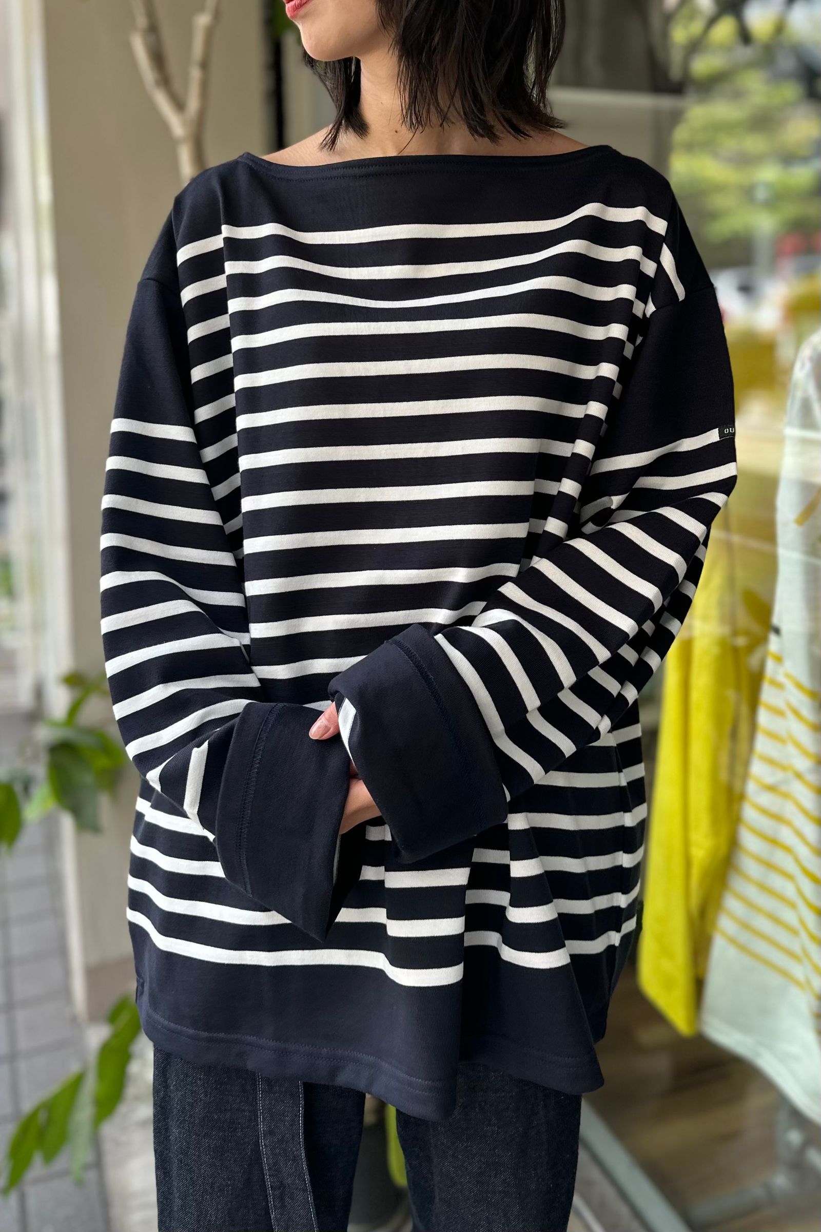 OUTIL バスクシャツ TRICOT AAST WHT×NAVY フランス製 - Tシャツ 