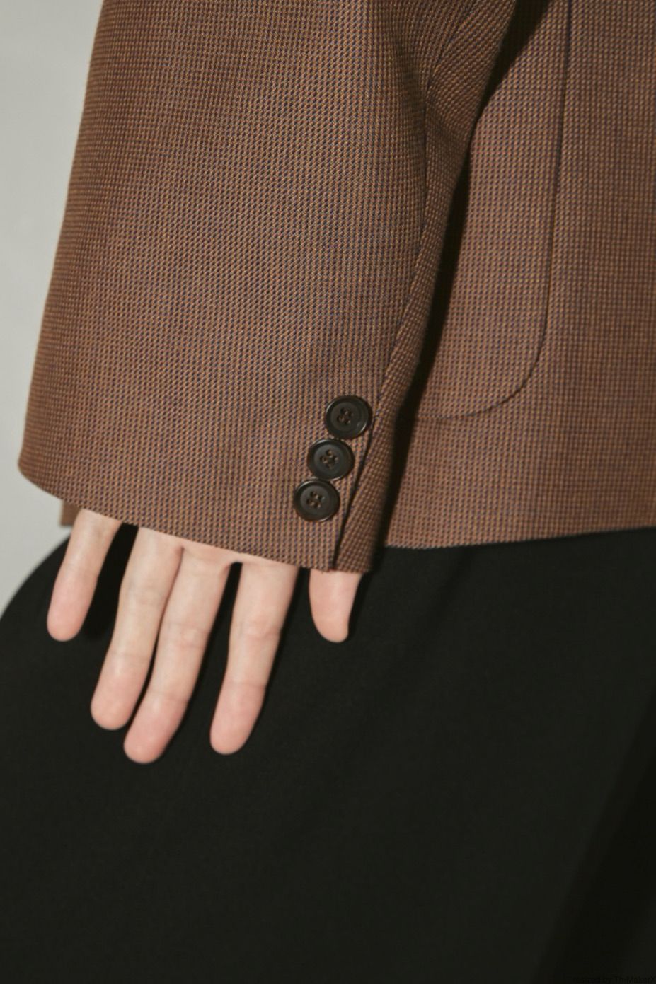 todayful Houndstooth Wool Jacket チョコ 38 | www.causus.be