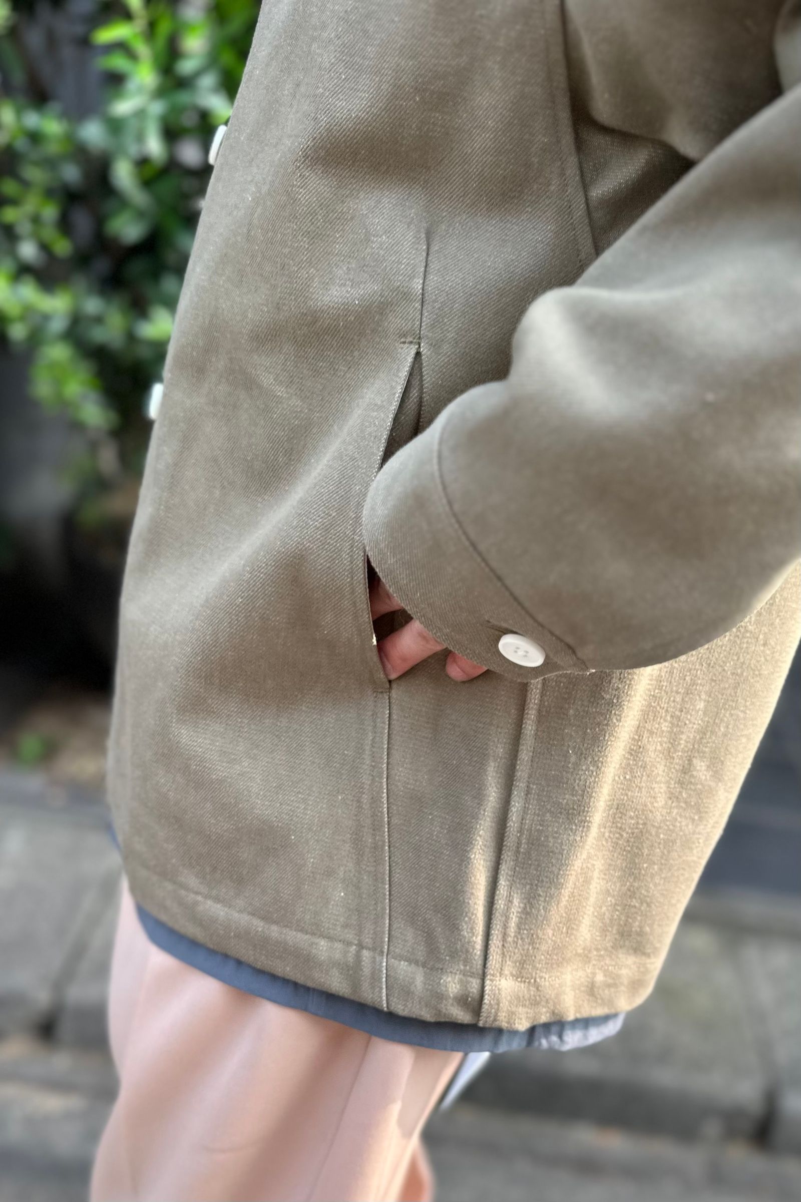 nonnotte - エバーリジットデニム 6 darts blouson -Green Denim