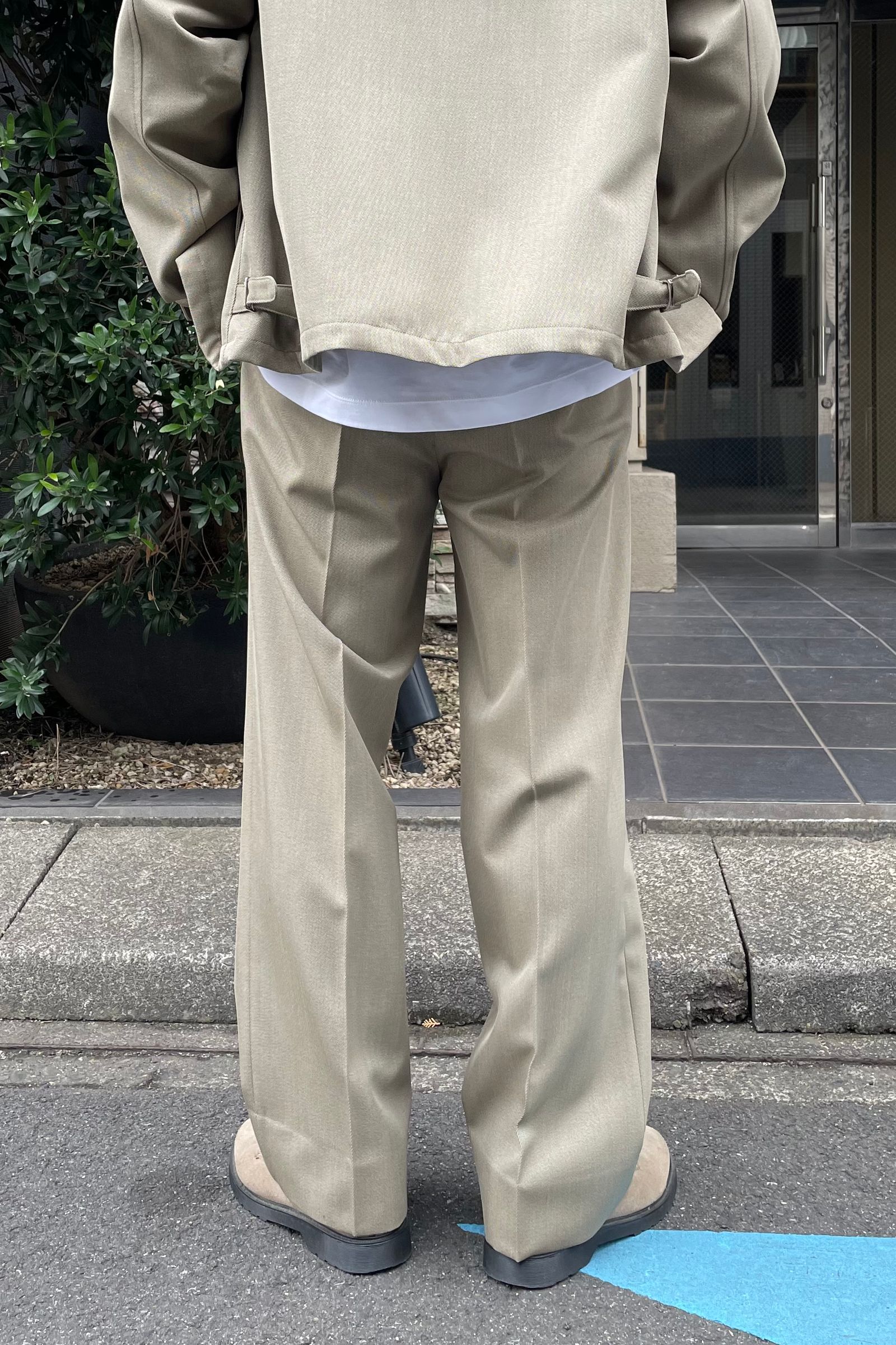 A.PRESSE - covert cloth trousers -khaki- 23ss | asterisk