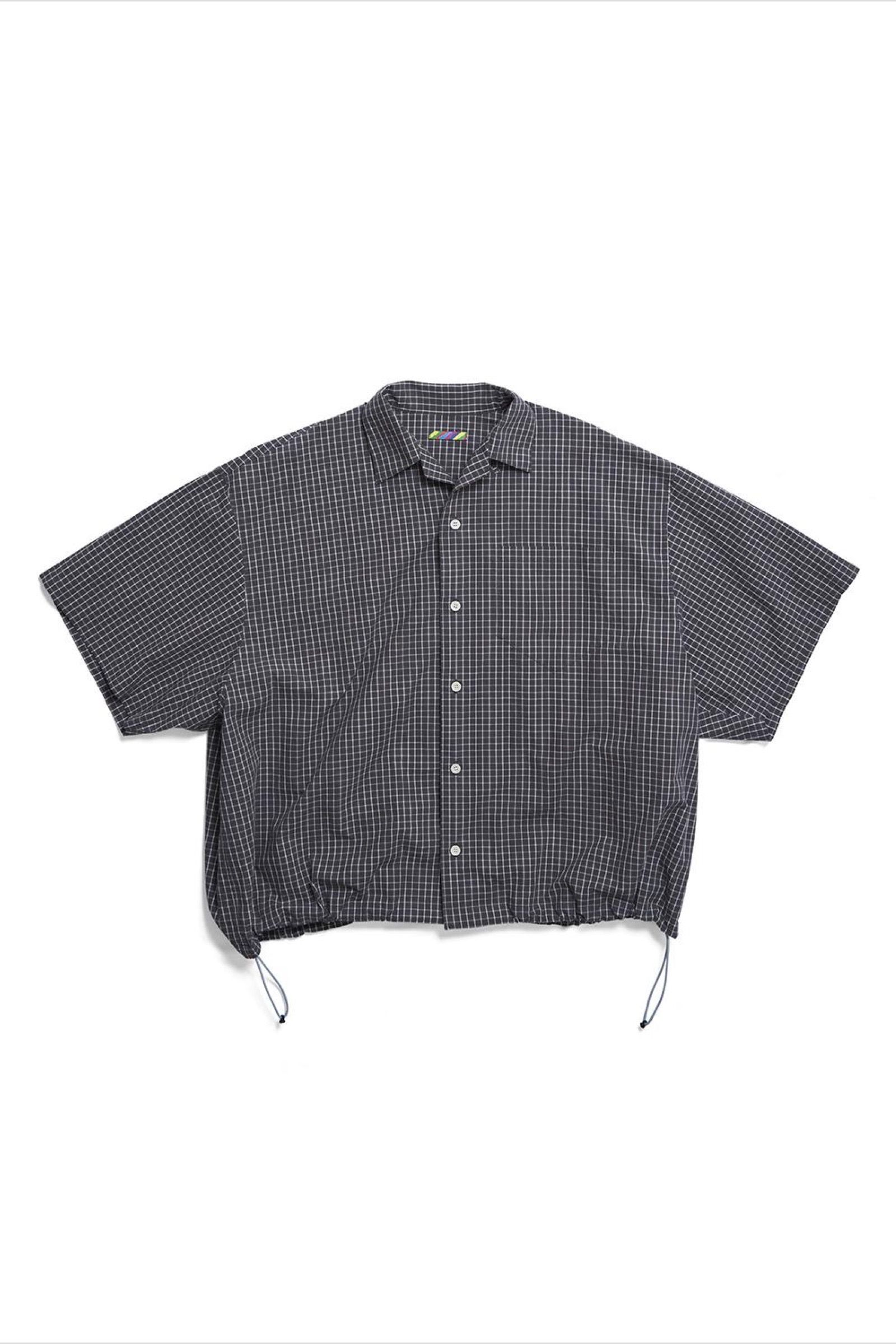 is-ness - balloon wide shirts -grey check- 22ss | asterisk