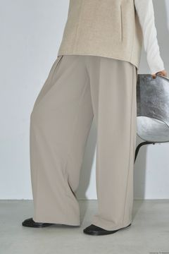 doubletuck twill trousers -natural-22aw - 36