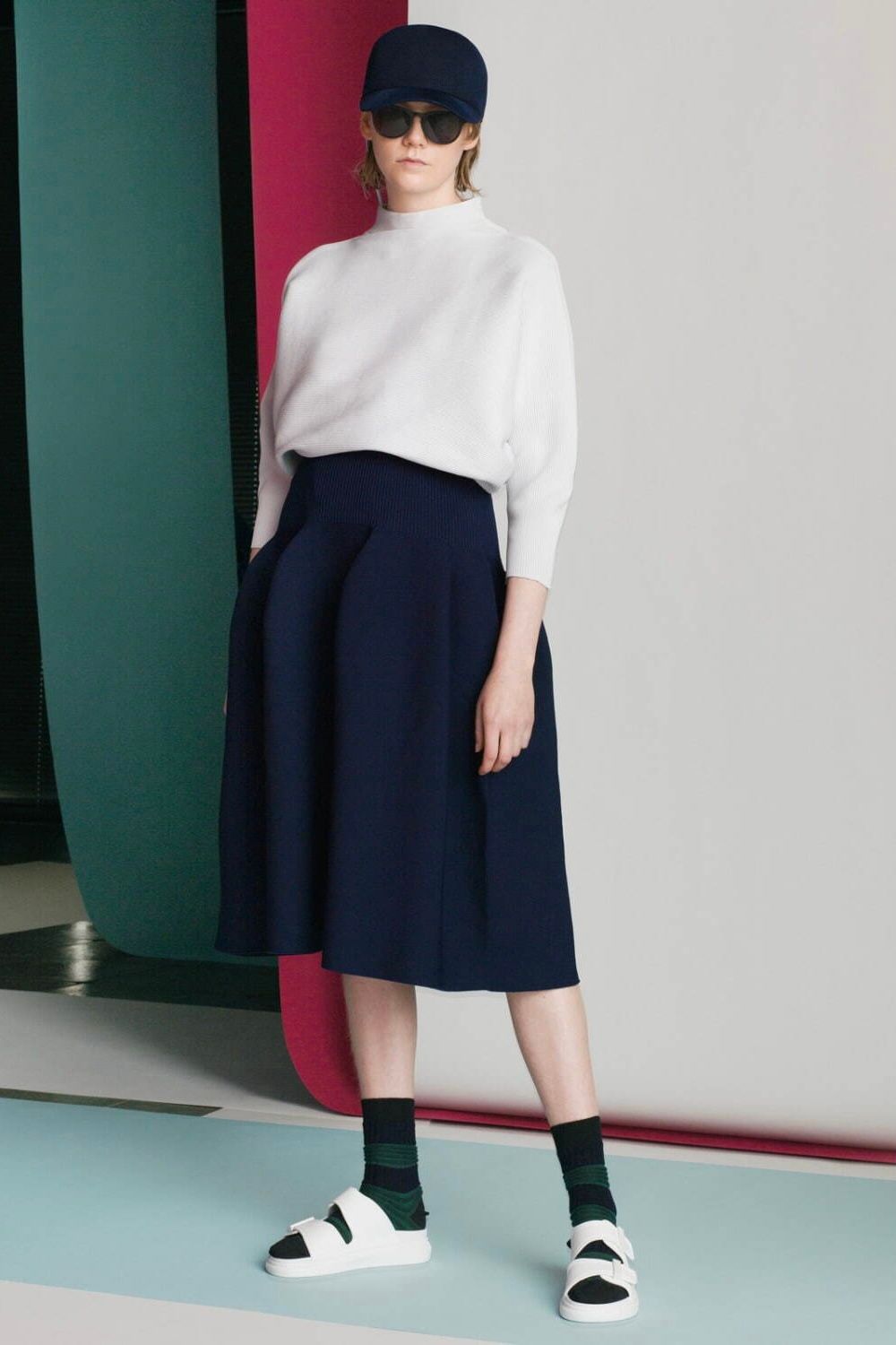 CFCL - pottery skirt 2 -navy- 22ss women | asterisk