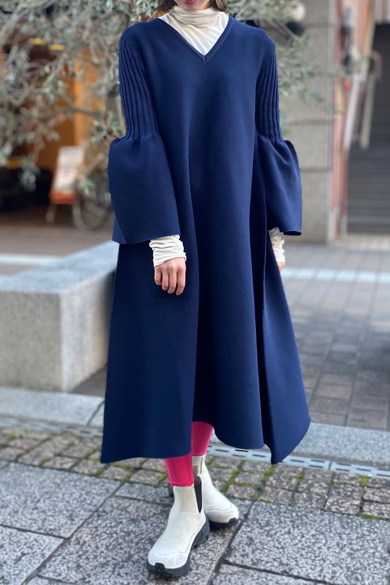 CFCL - pottery kaftan 3 -navy- 23ss women | asterisk