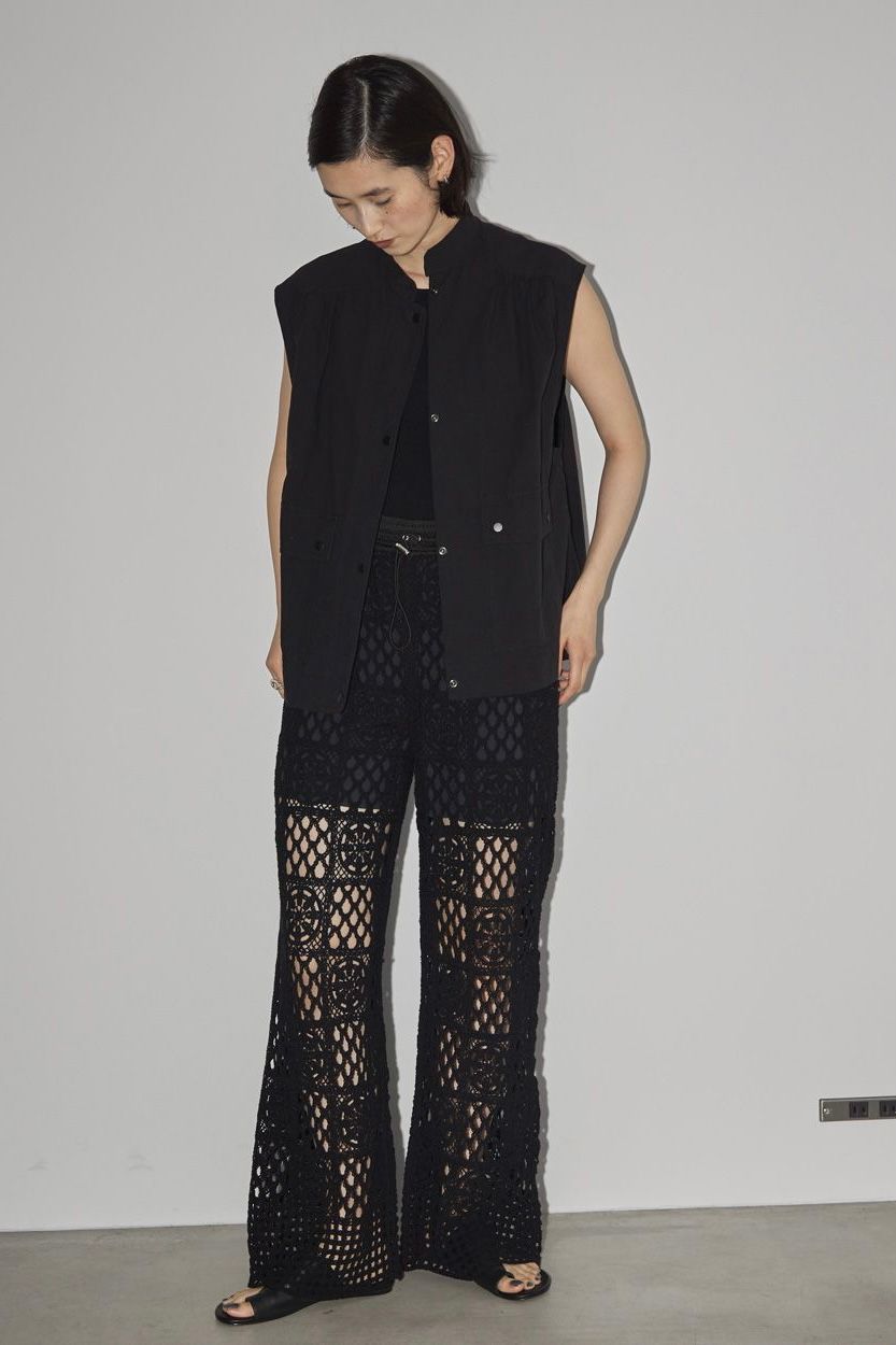 TODAYFUL - Crochet Lace Pants‐black- 23ss | asterisk