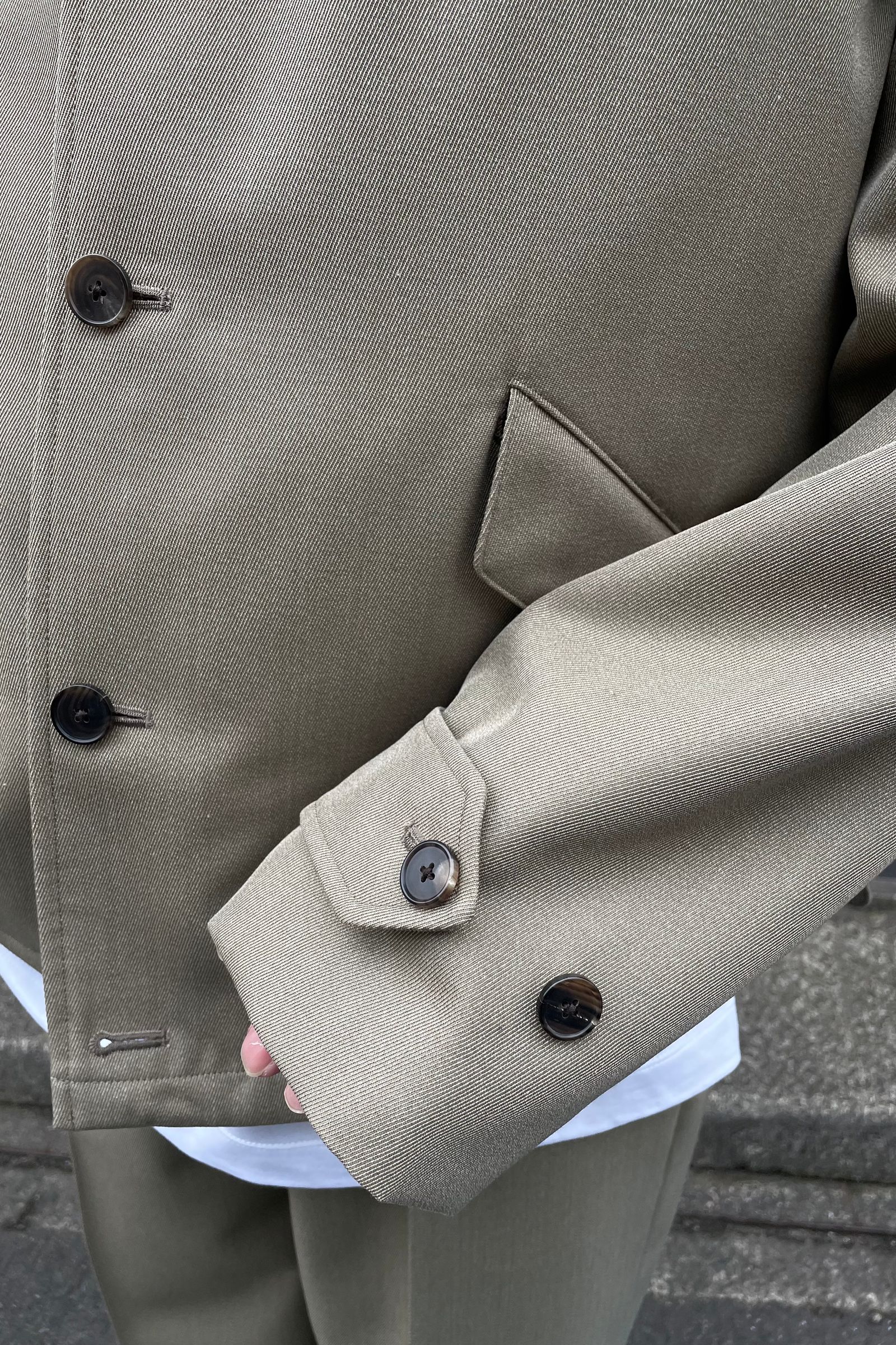 A.PRESSE - covert cloth sports jacket -khaki- 23ss | asterisk