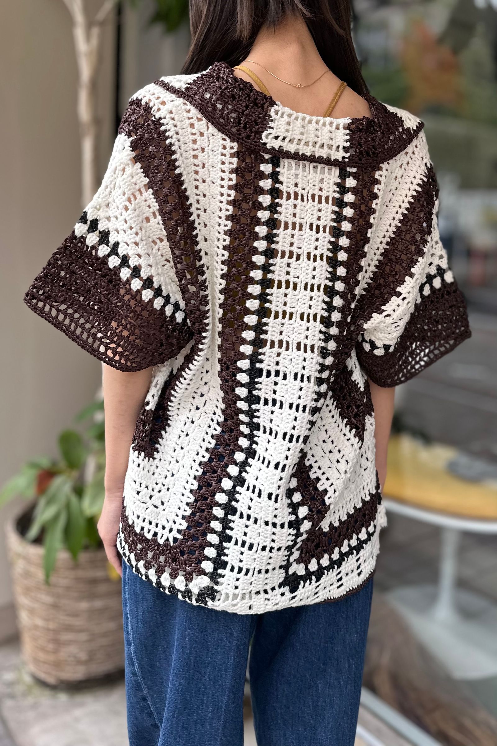 todayful Crochet Over Shirts ブラウン 新品-