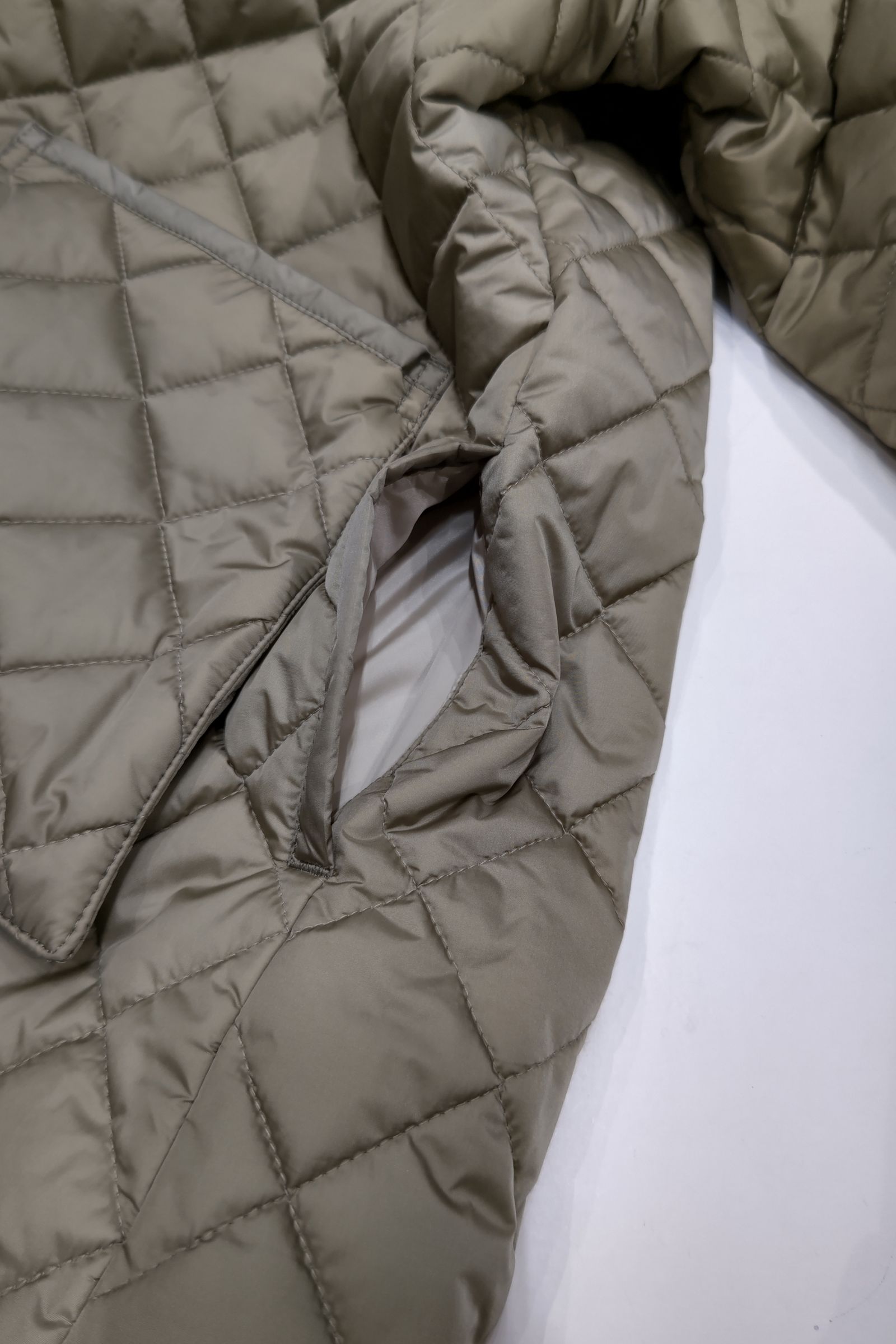 UNUSED - nylon quilting coat -olive- 22aw women | asterisk