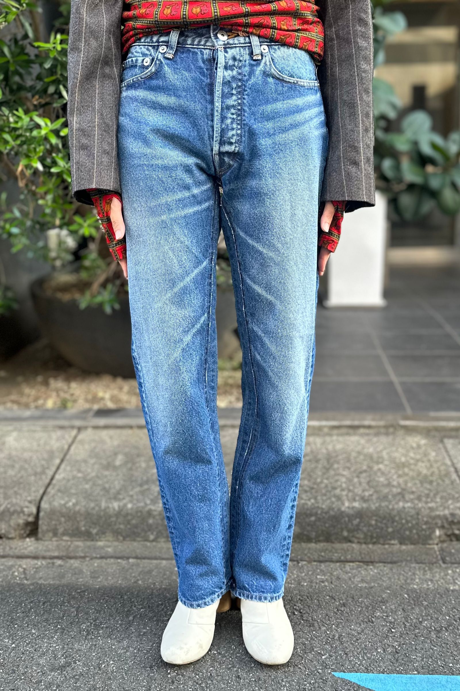 INSCRIRE - Straight Patch Different Denim -blue used- 23aw women 