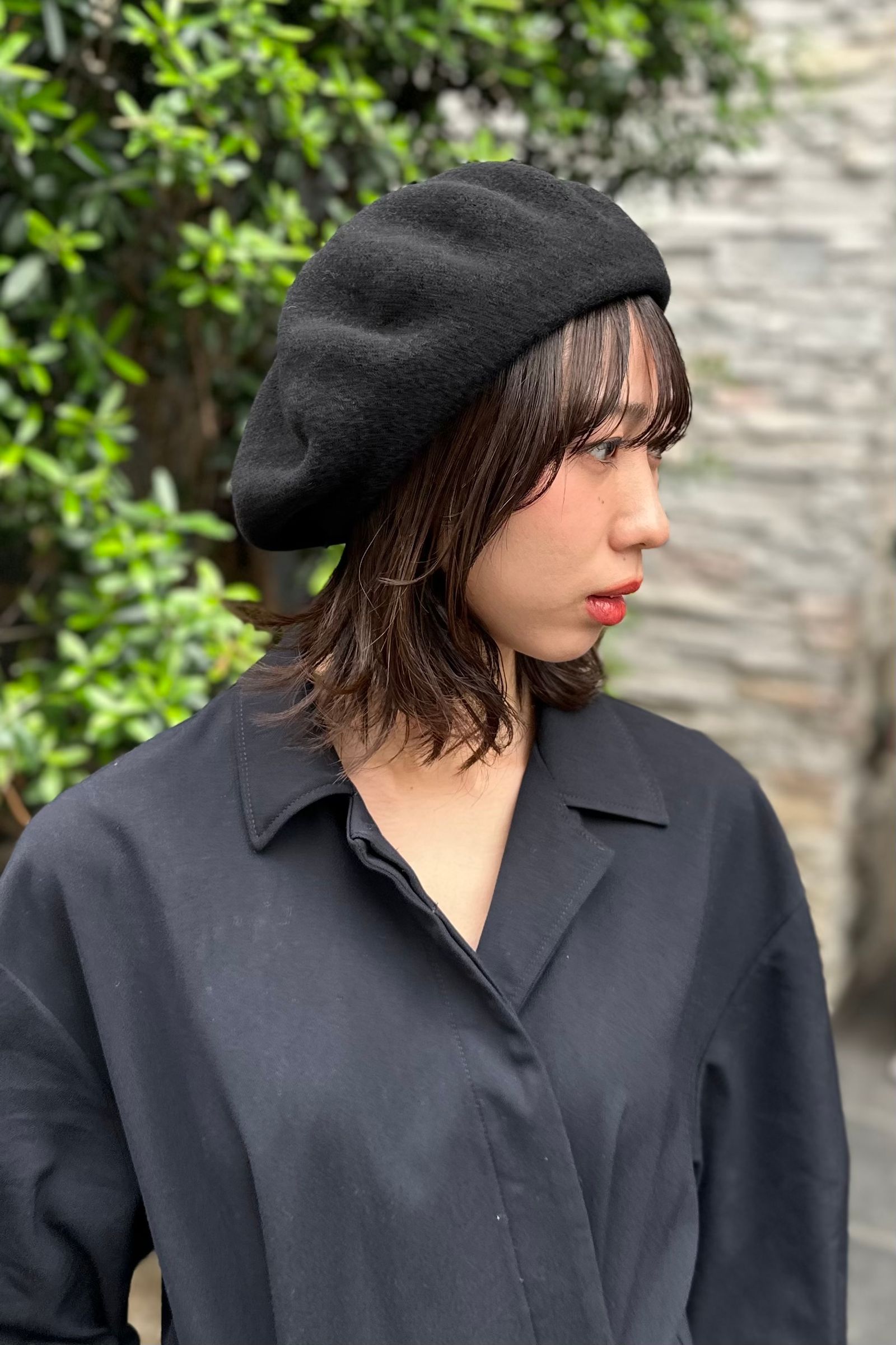 KIJIMA TAKAYUKI ソフトベレー帽 BLACK - ハンチング/ベレー帽