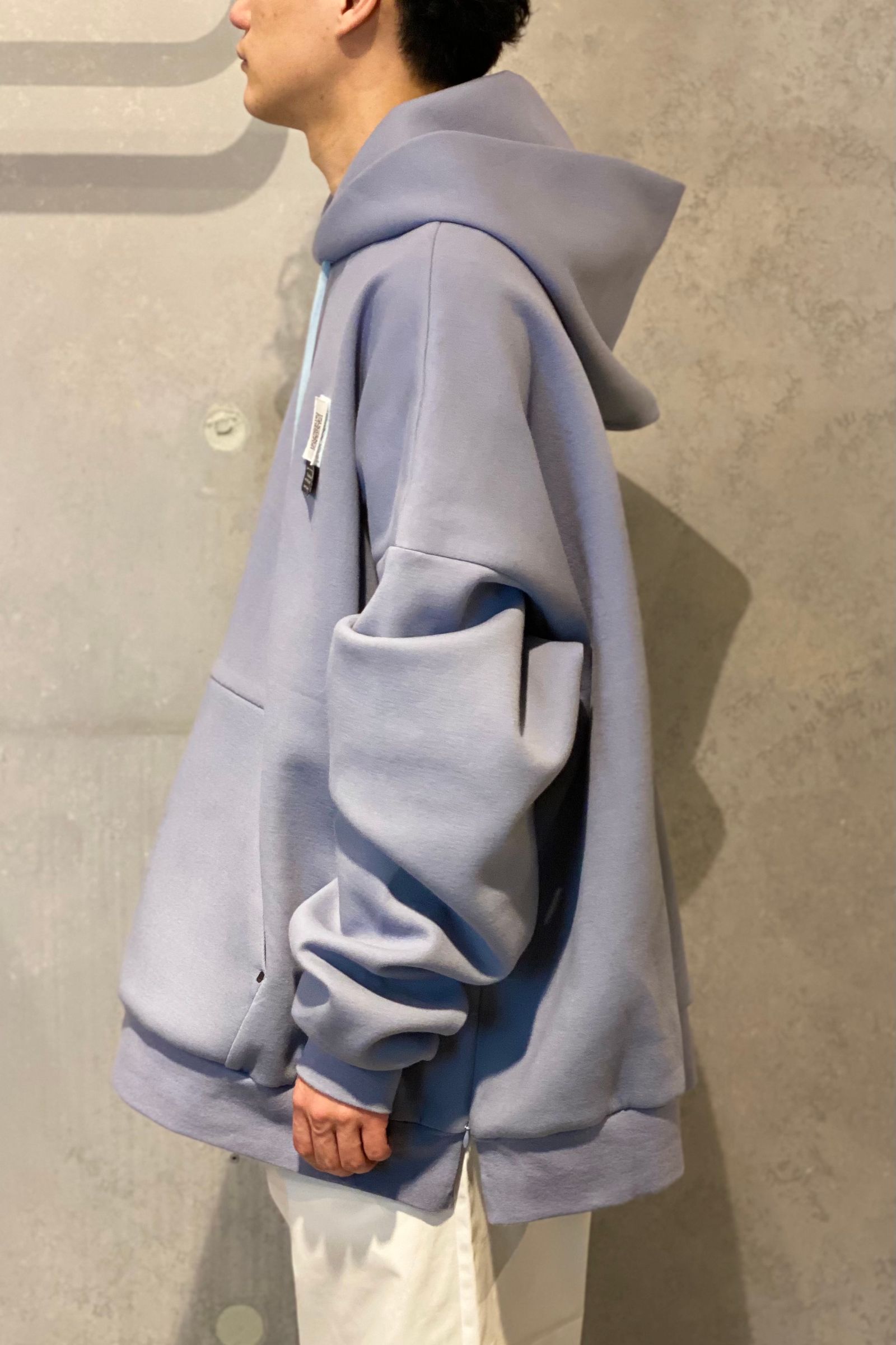 FUMITO GANRYU - 2way pull hoodie 22ss -blue gray- | asterisk