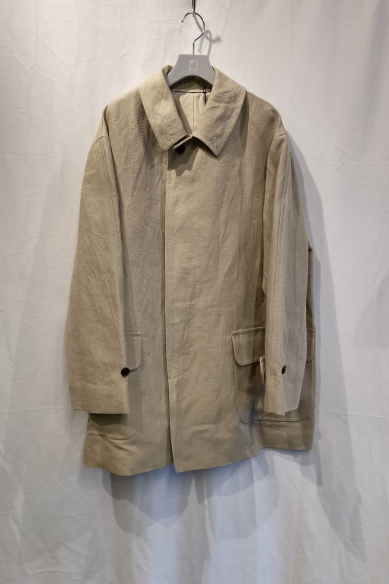 A.PRESSE - linen helf coat -beige- 23ss | asterisk