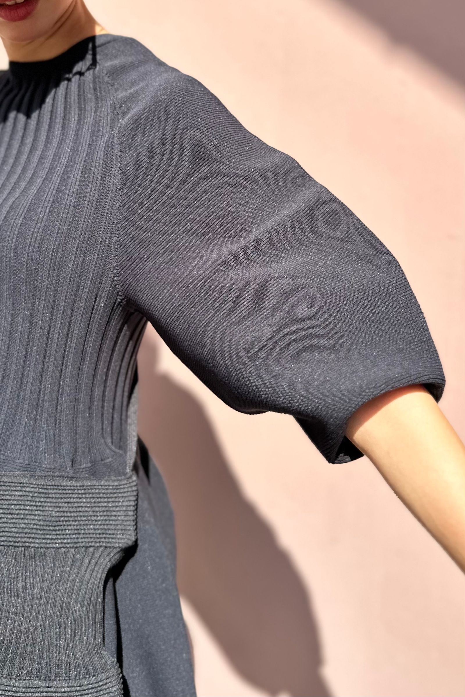 CFCL - POTTERY LONG PUFF SLEEVE DRESS -black- 23aw women CFCL - POTTERY LONG PUFF SLEEVE DRESS -black- 23aw women