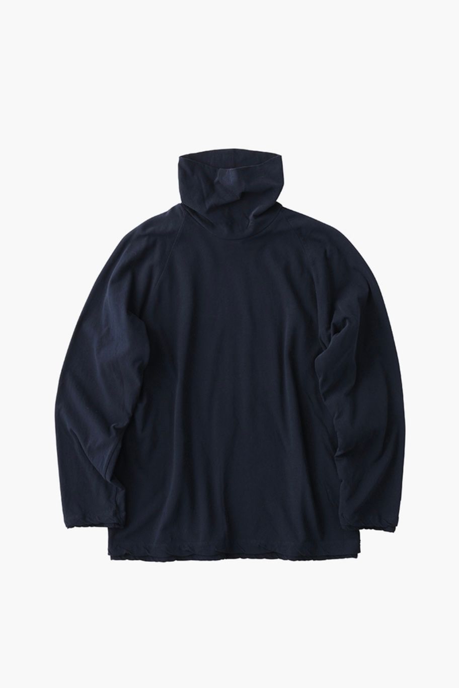 ATON - fresca single jersey layered highneck pullover -navy- men