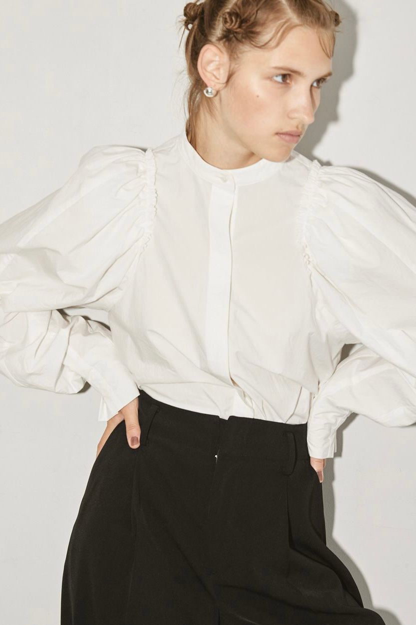 TODAYFUL - cutoff puffshoulder shirts -white- 22aw | asterisk