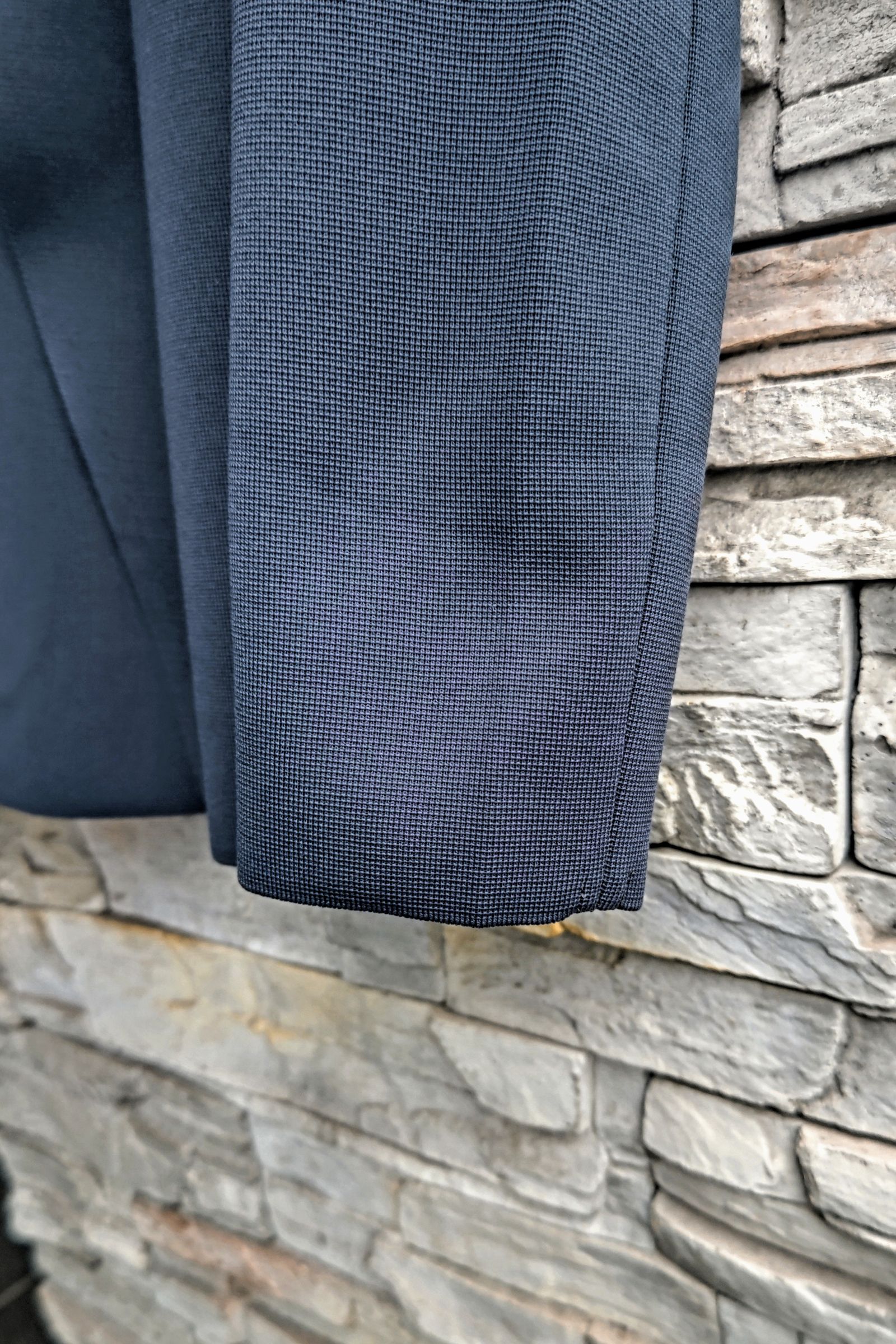 CFCL - MILAN RIB DOUBLE BREASTED COLLARLESS JACKET-SHADOW CFCL - MILAN RIB DOUBLE BREASTED COLLARLESS JACKET-SHADOW