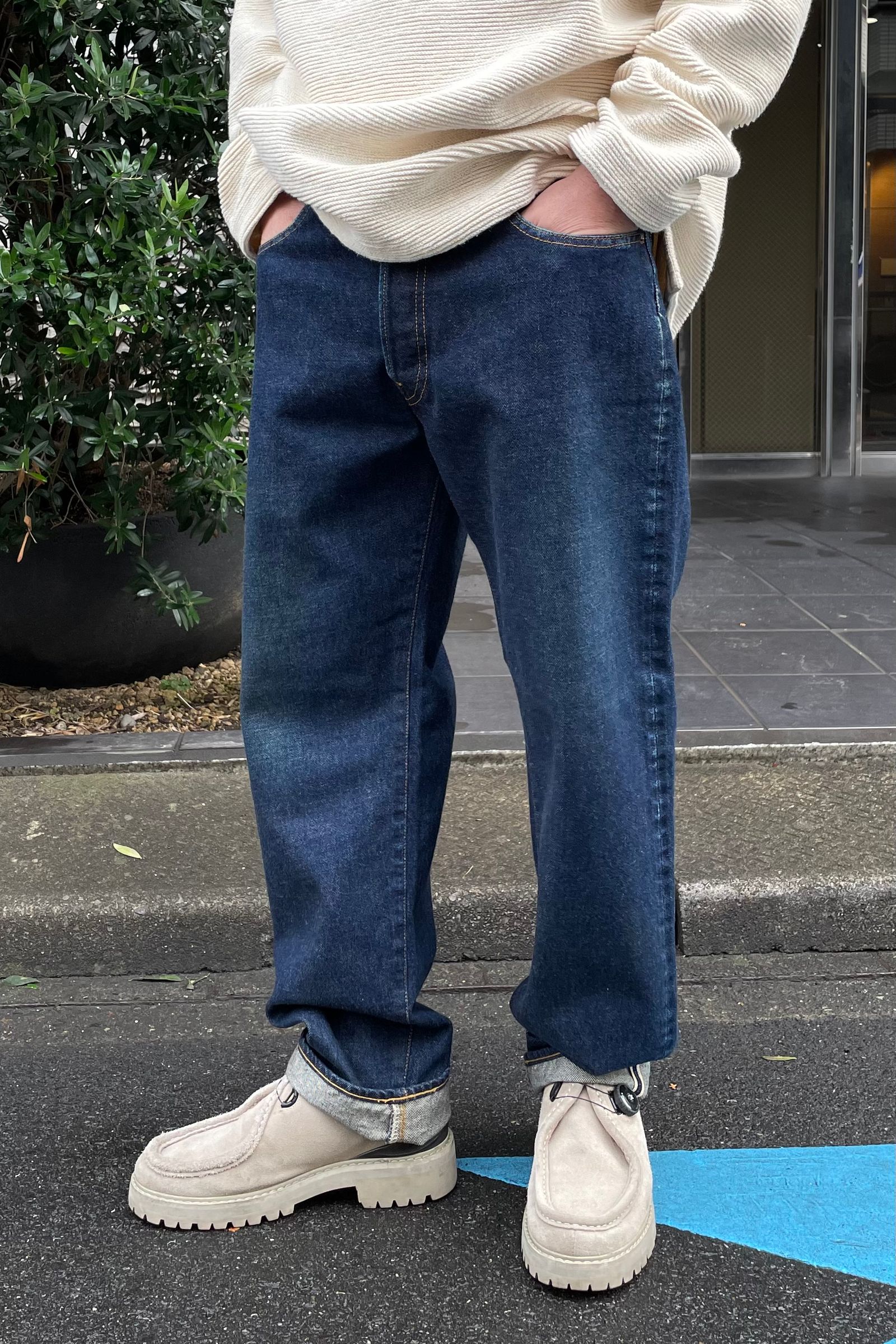 最安 デニム/ジーンズ A.PRESSE / Washed Denim Pants E 30 デニム ...