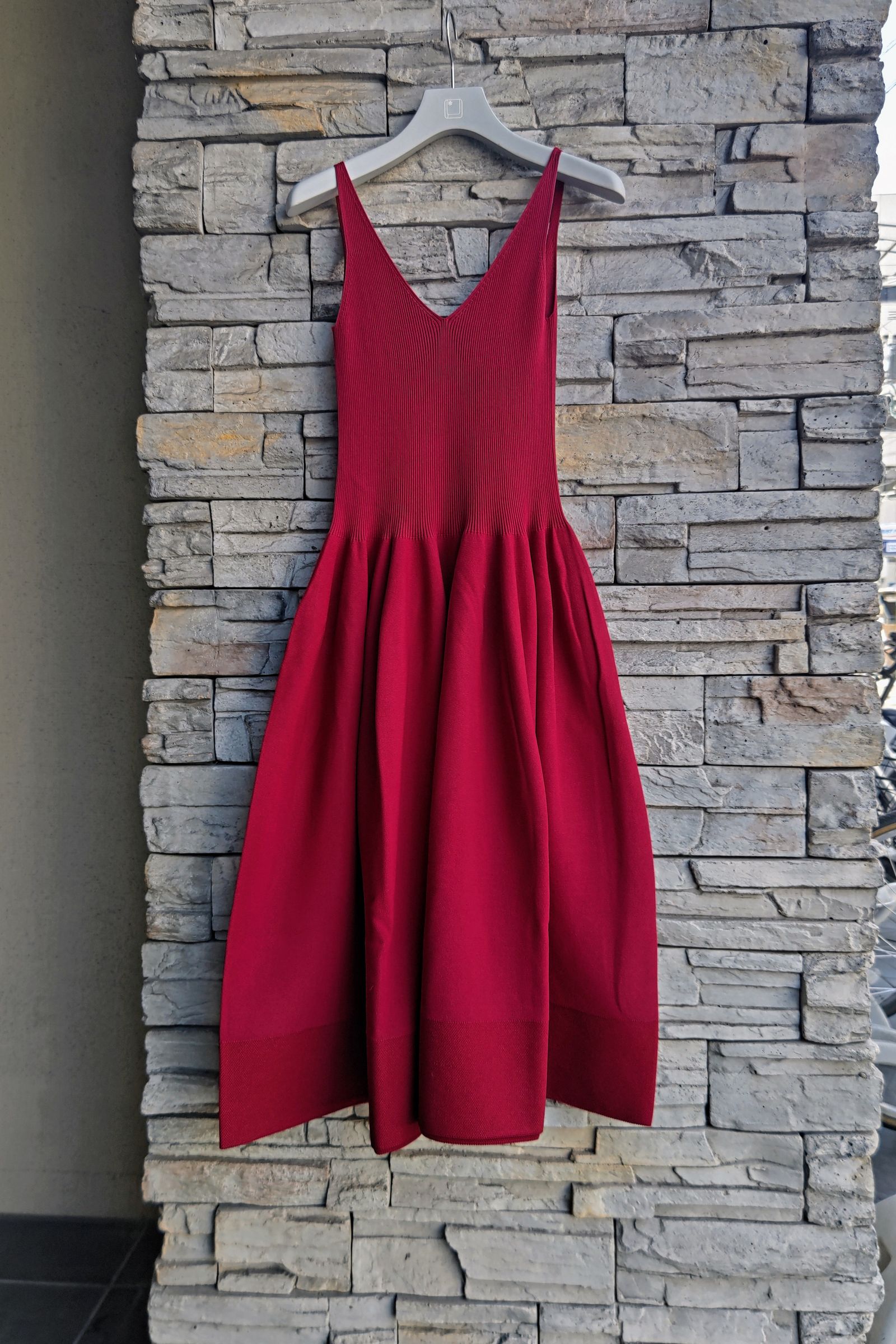 CFCL - RIVULET SLEEVELESS DRESS -maroon red- 23aw women | asterisk