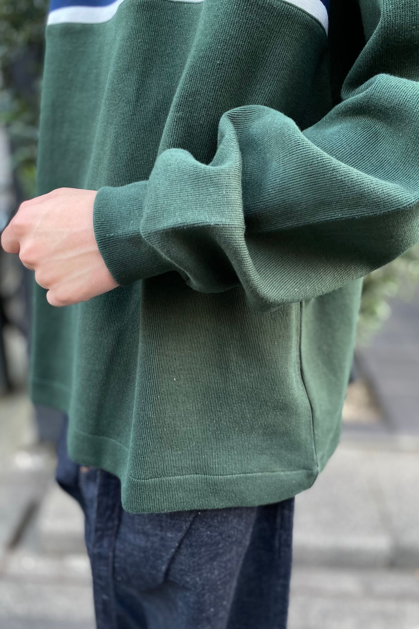 UNIVERSAL PRODUCTS - panel l/s t-shirt -green- 23ss | asterisk