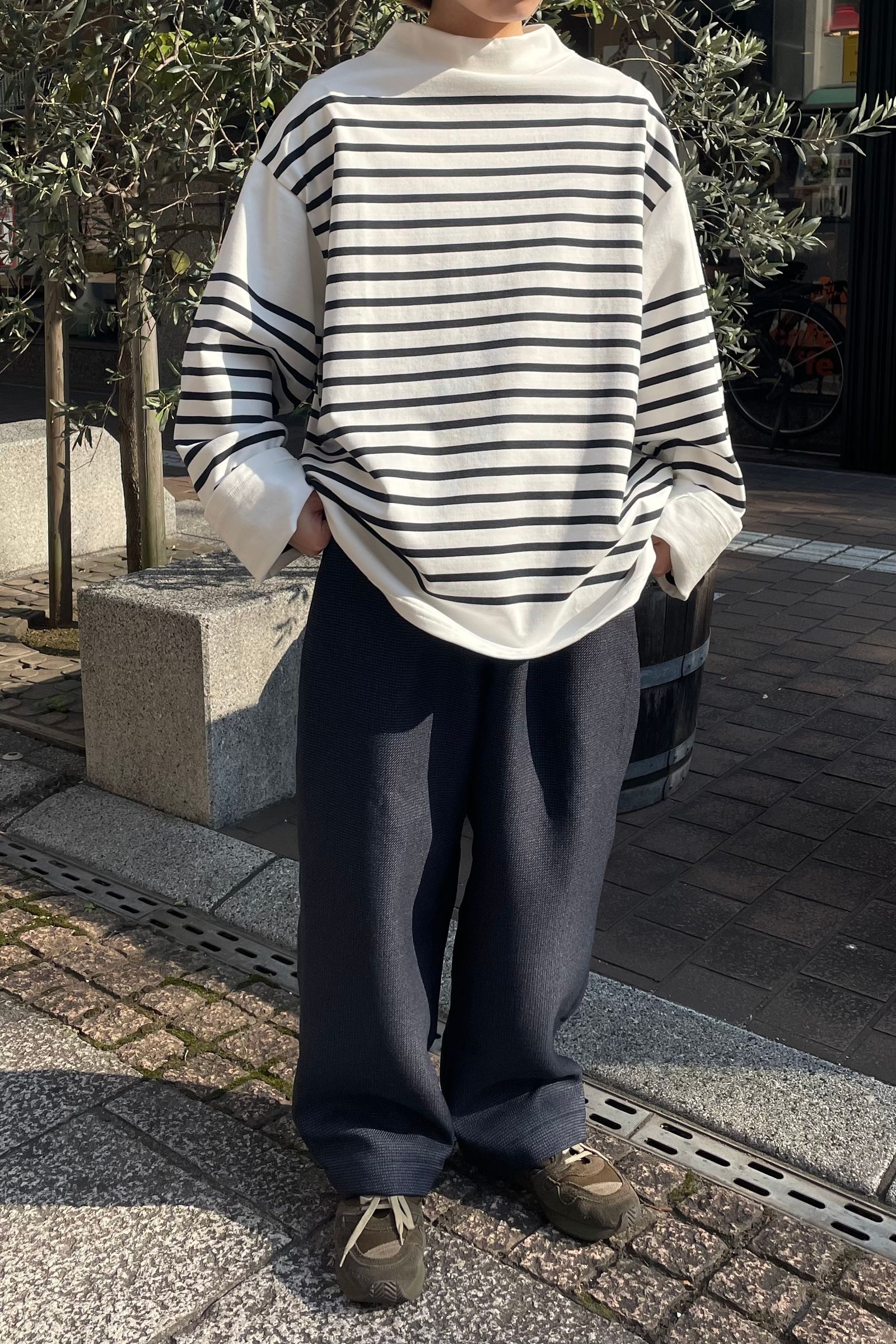 OUTIL - モックネック/バスクシャツ/tricot ger -off/sea moss- 22aw