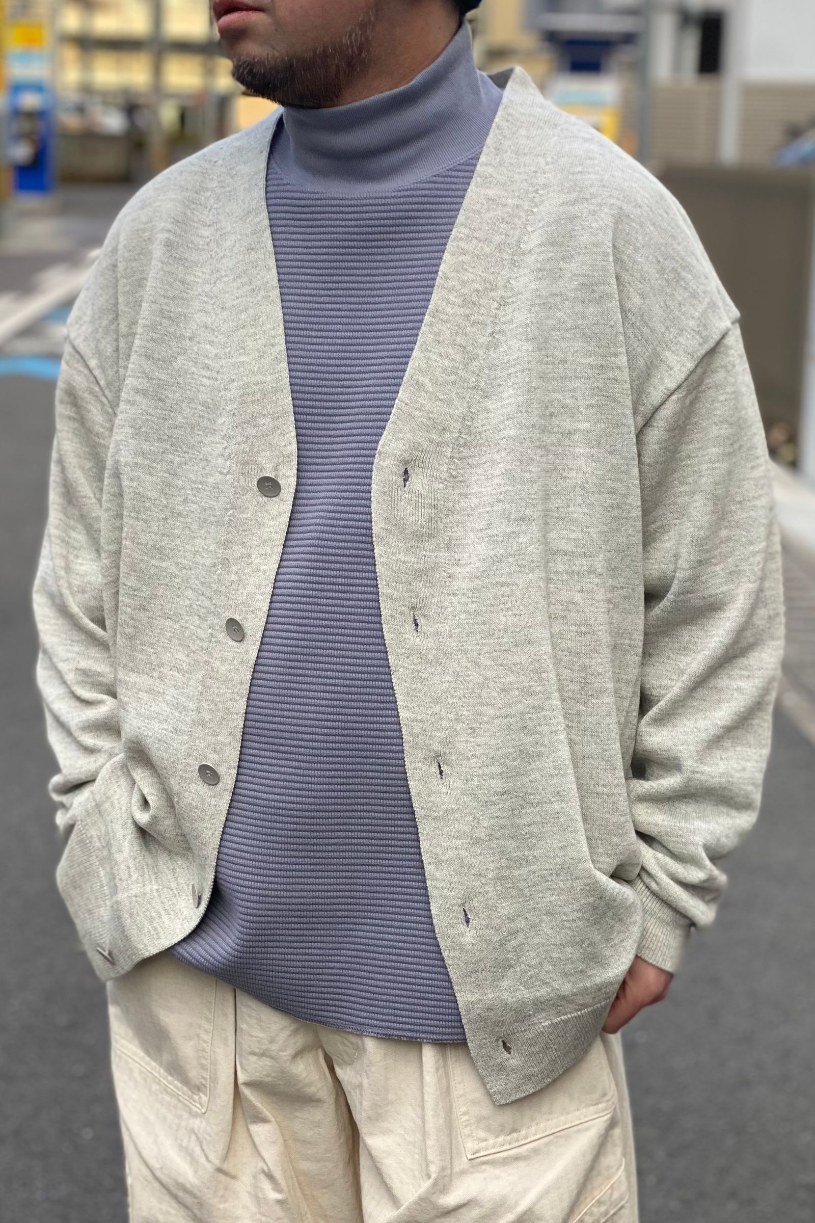 ATON - wool washi oversized cardigan 22ss men | asterisk