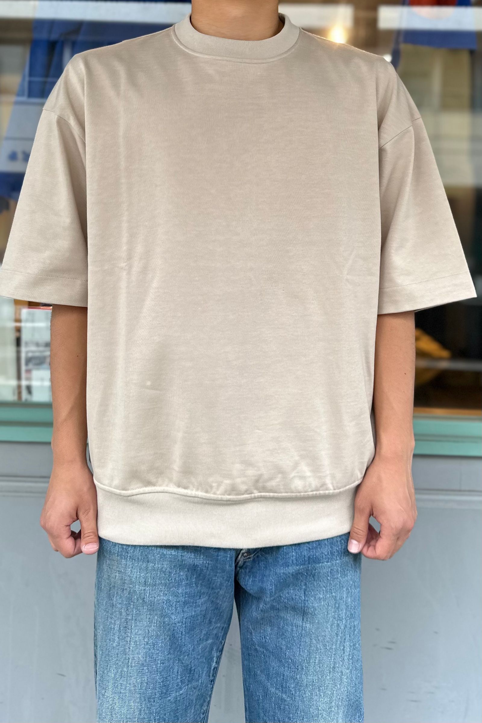 WEWILL - waistband t-shirt -s.beige- 23ss | asterisk