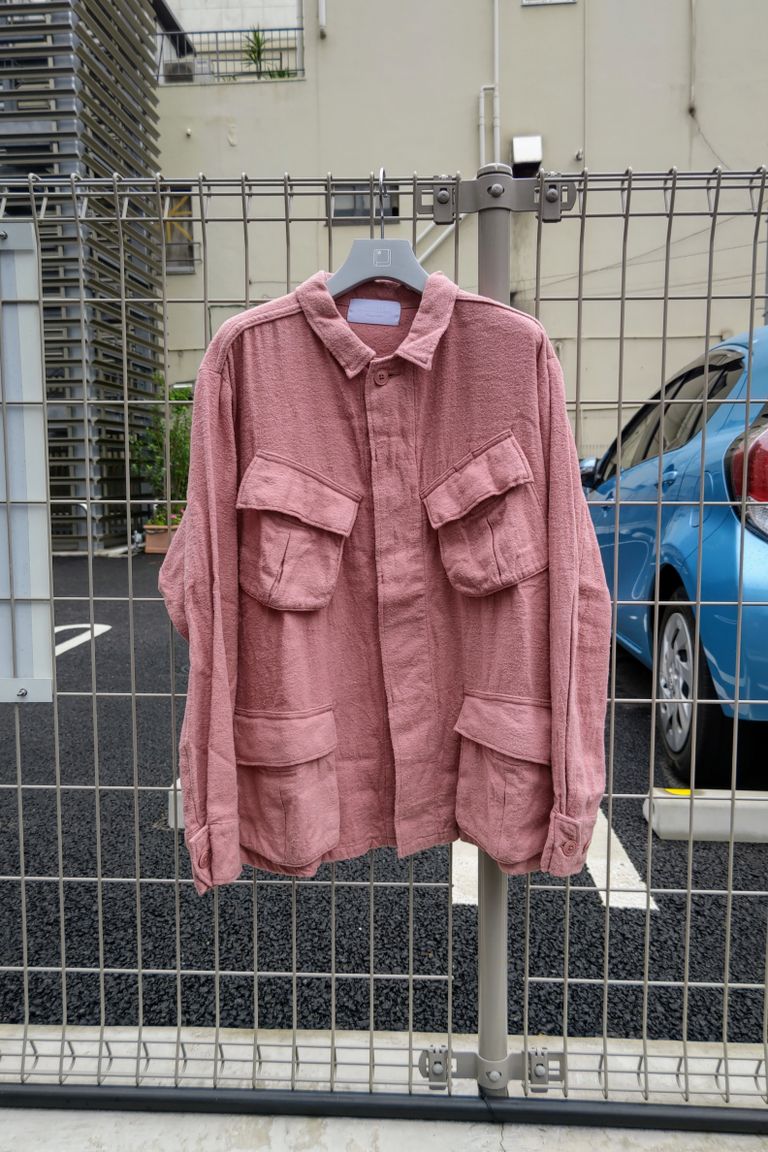 UNUSED - cotton silk fatigue jacket -pink- 22aw women | asterisk