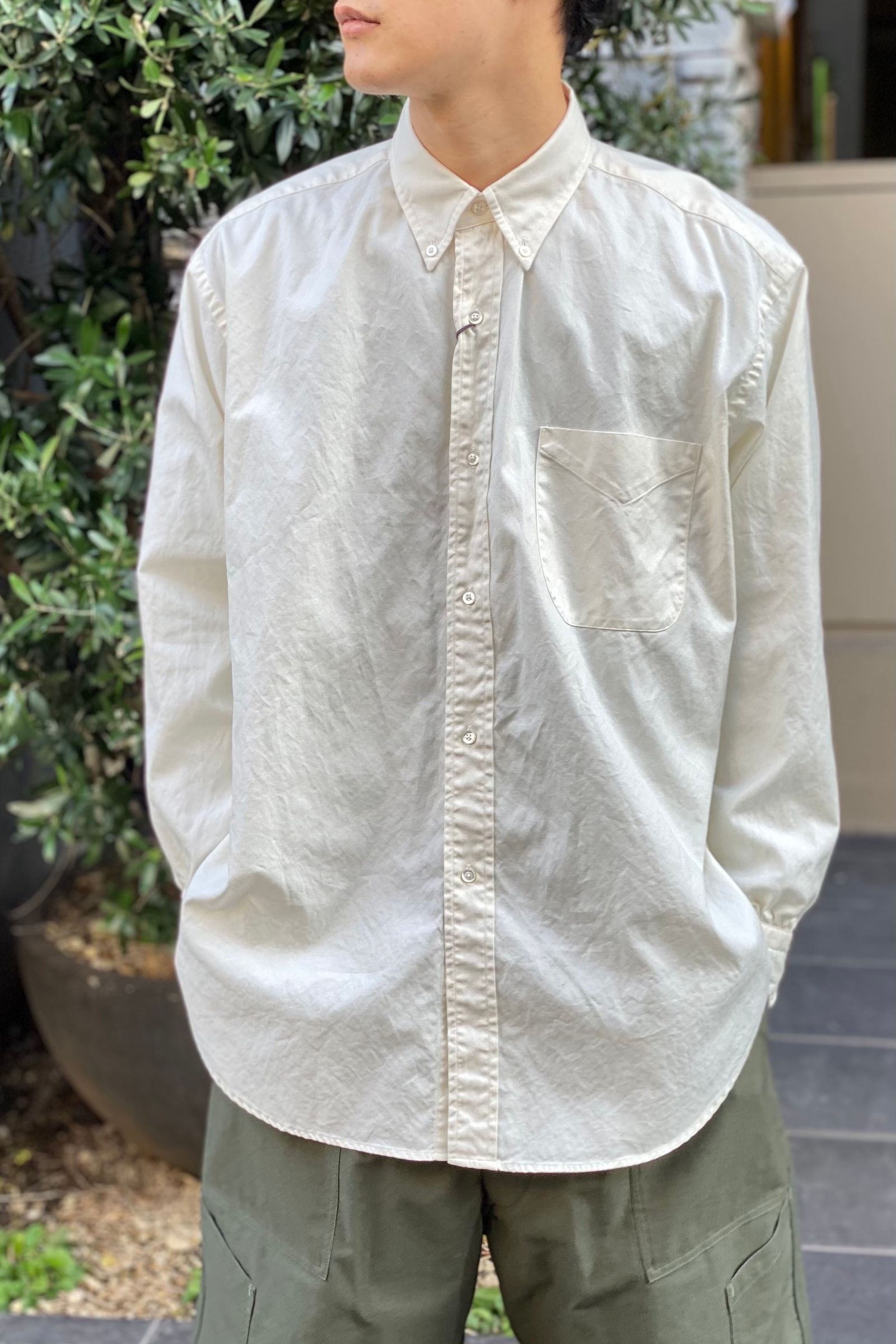 A.PRESSE - bd oxford shirt -off white- 22ss | asterisk