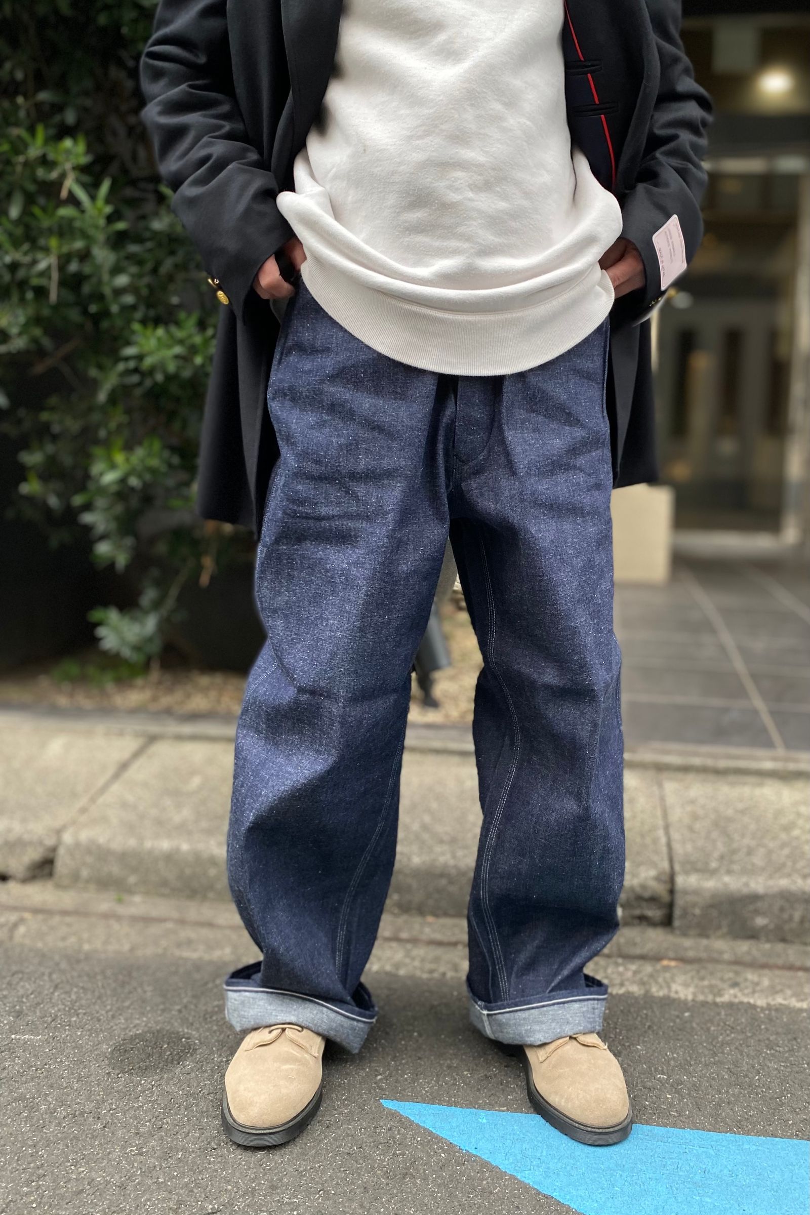 高い素材 - A.PRESSE デニム/ジーンズ Military Trousers Denim デニム 