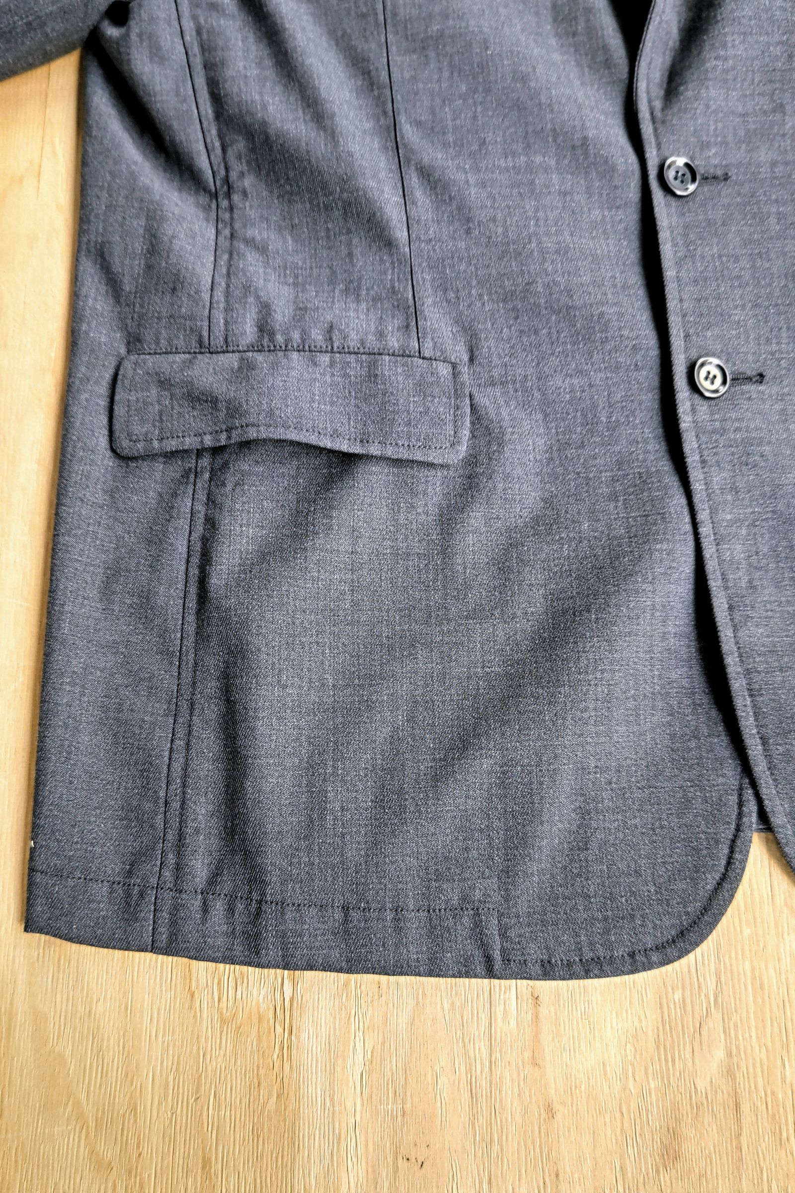 WEWILL - SINGLE BREASTED 2B TAIL ORED JACKET-CHARCOAL GRAY- 24SS 