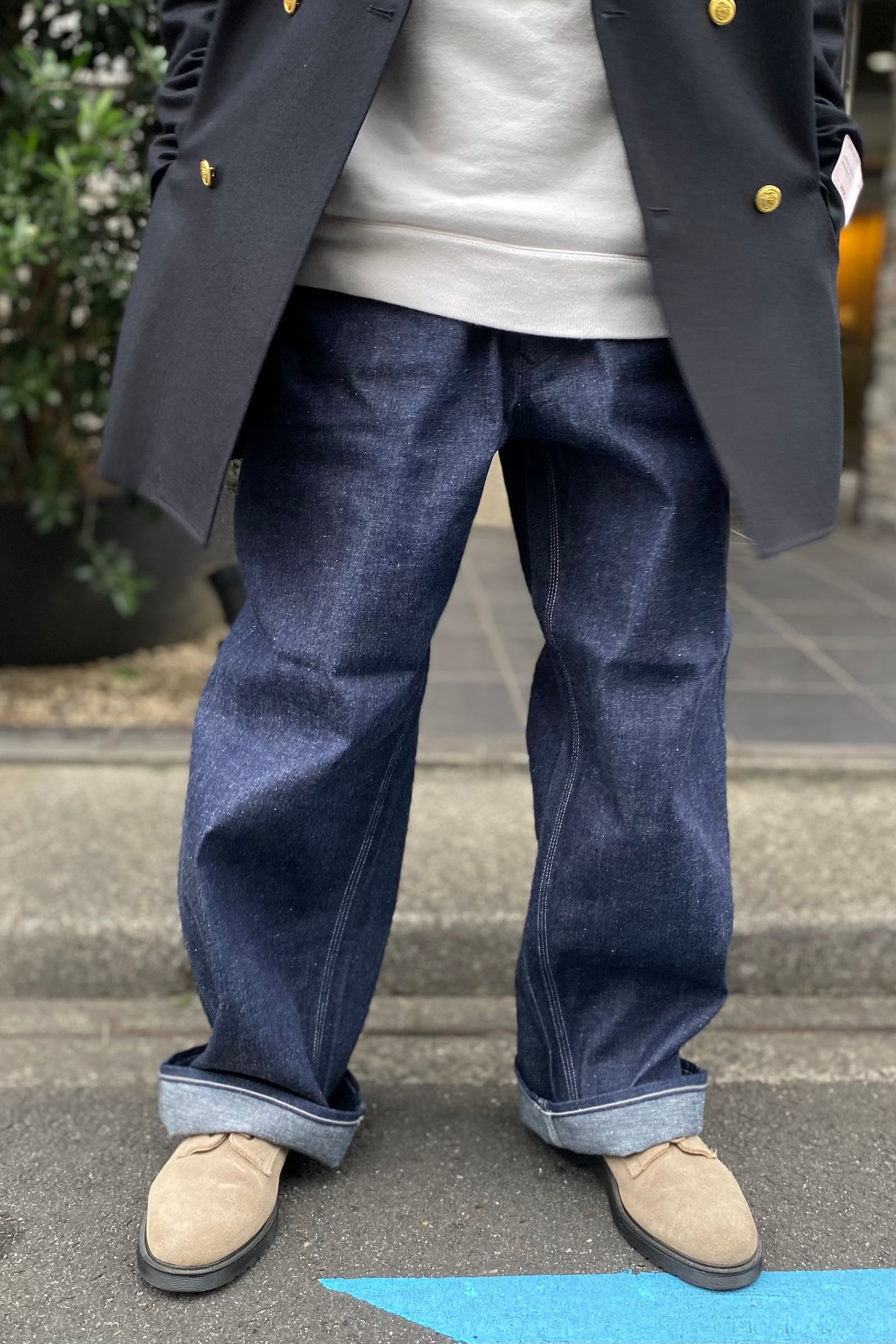 A.PRESSE - military denim trousers -indigo- 23ss men | asterisk