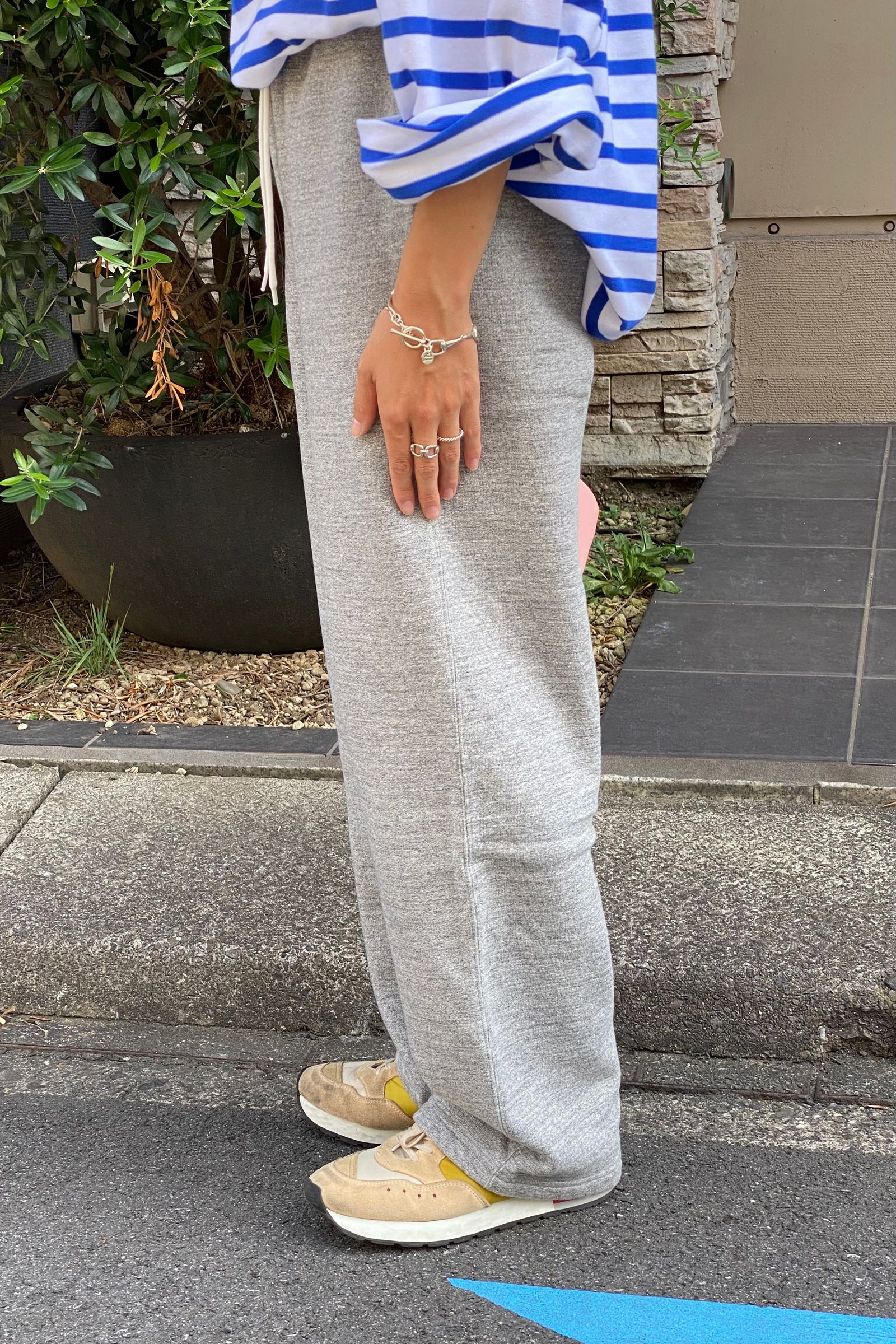 UNUSED - wide sweat pants -grey- 22aw women | asterisk