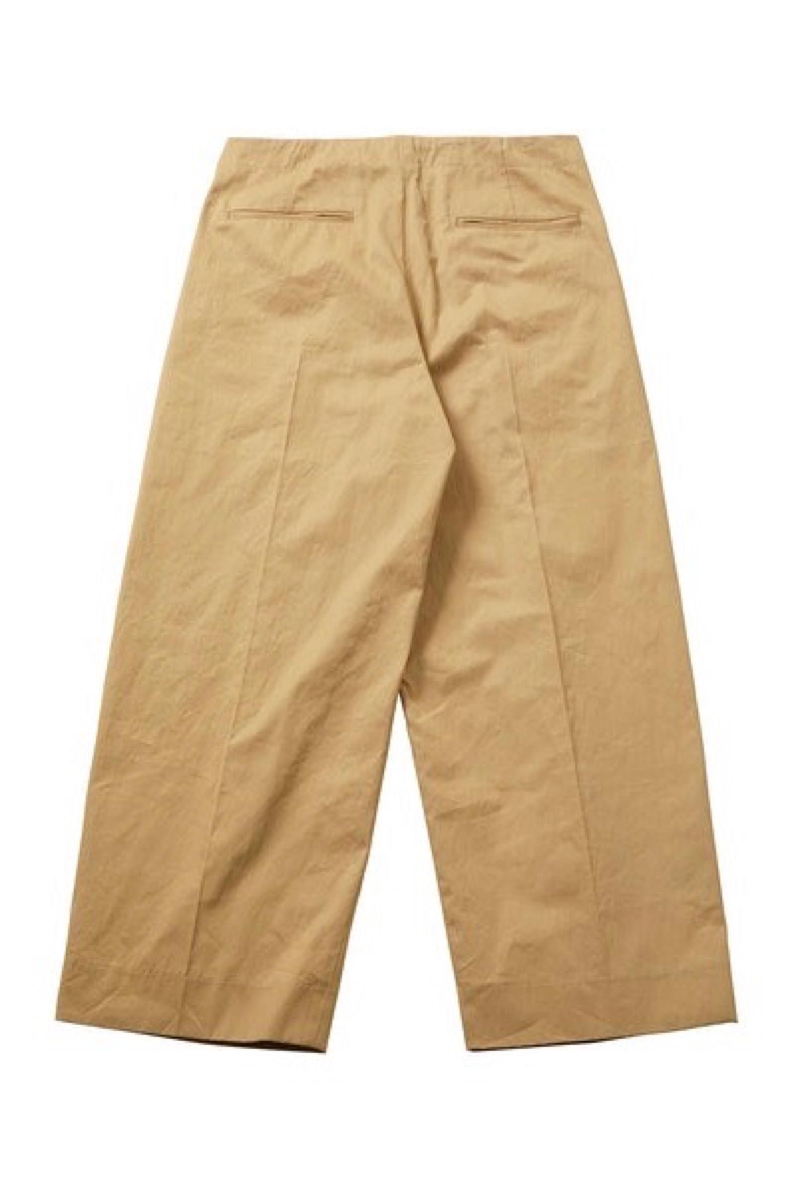 dry gabardine super wide easy slacks-beige- 22ss men | asterisk