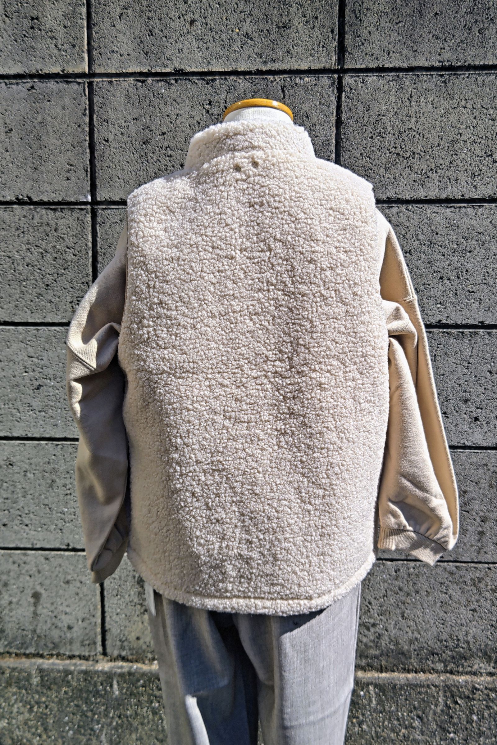 ooju - boa vest -beige- 23aw kids | asterisk