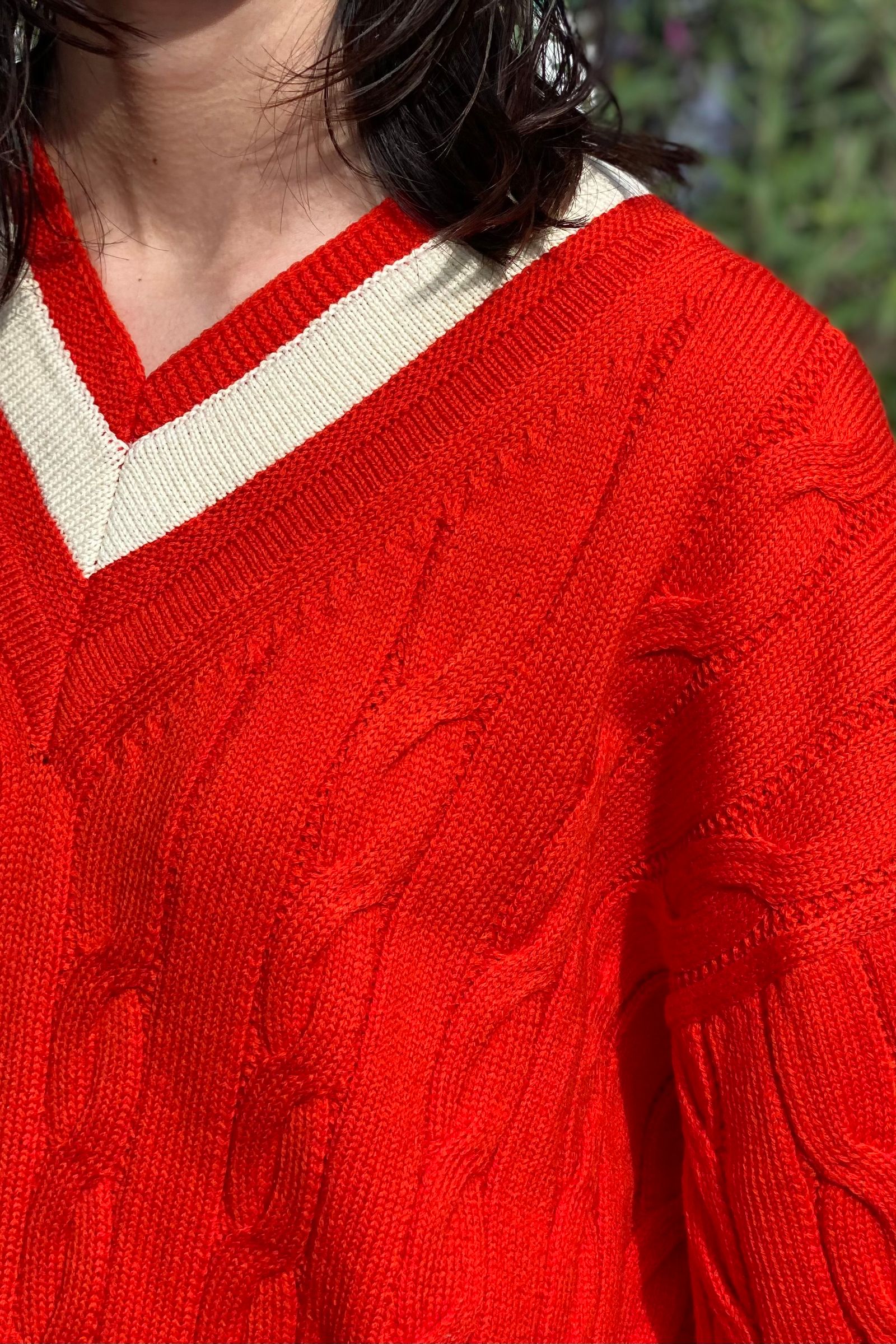 MEIAS - lily w/pe childen sweater -red- 22aw unisex | asterisk