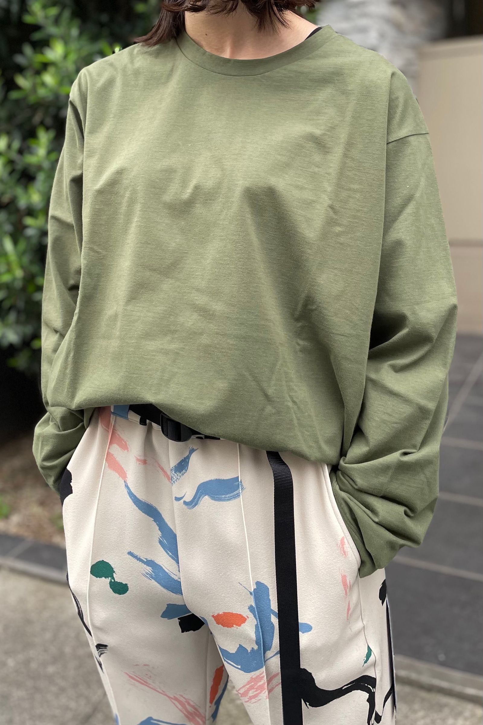ATON - 【先行受注】shrink flannel easy pants -top grey- 22aw men