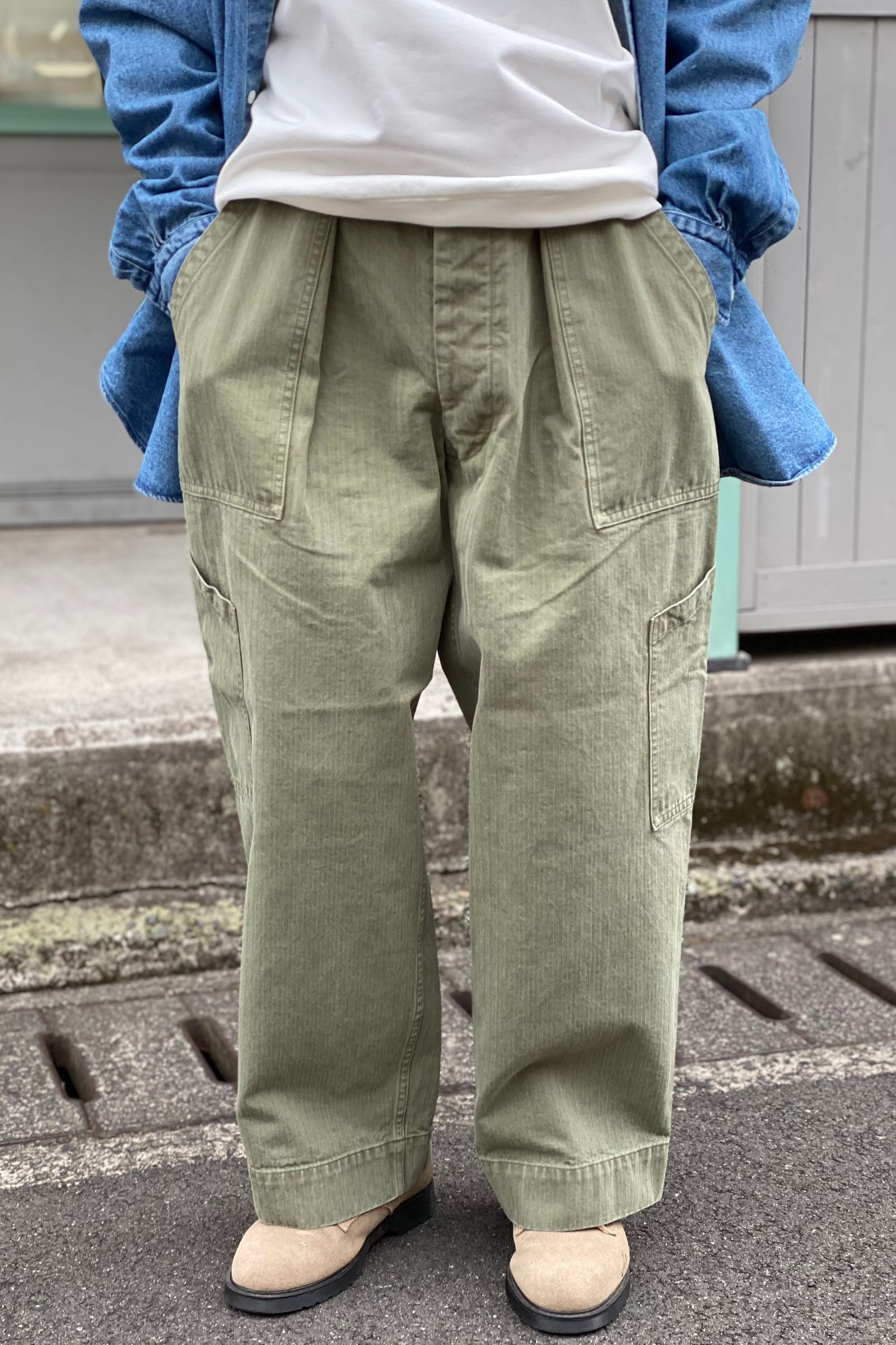 A.PRESSE - usaf hemmed bottoms -olive- 1月22日発売! | asterisk