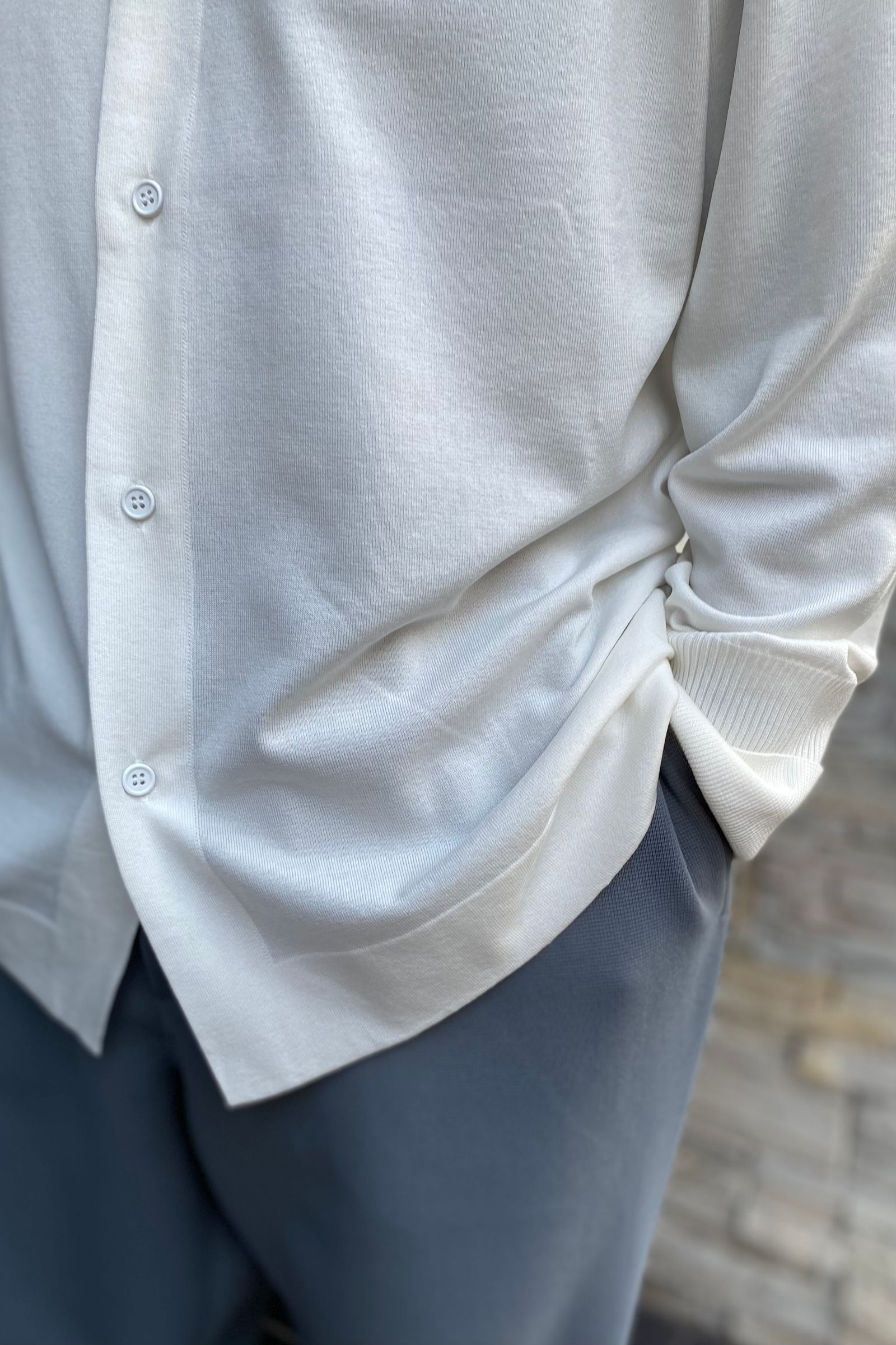 CFCL - high gauge shirt 1 -white- 23ss men | asterisk