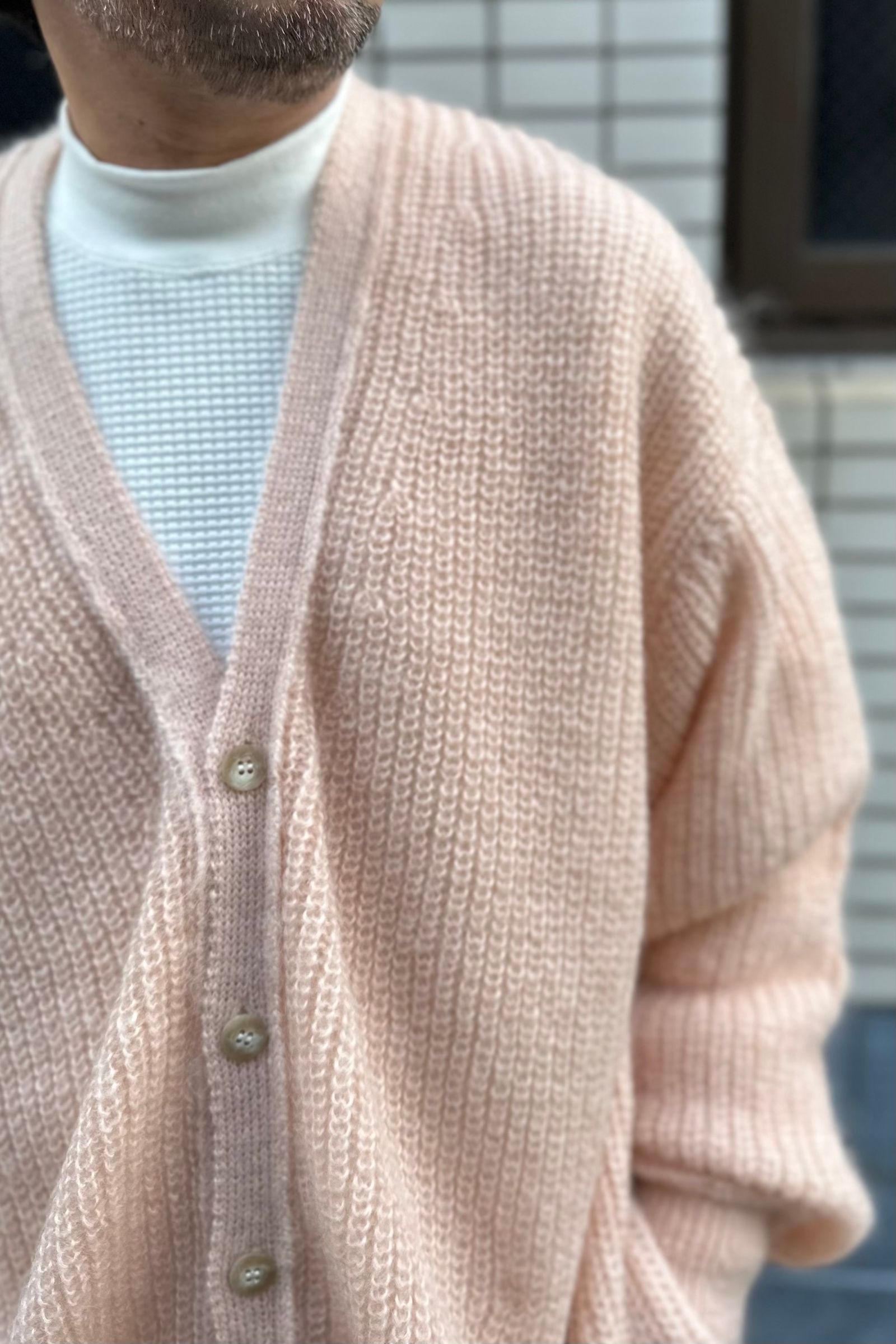 INNAT - KID MOHAIR CARDIGAN -Pink- 23aw unisex | asterisk