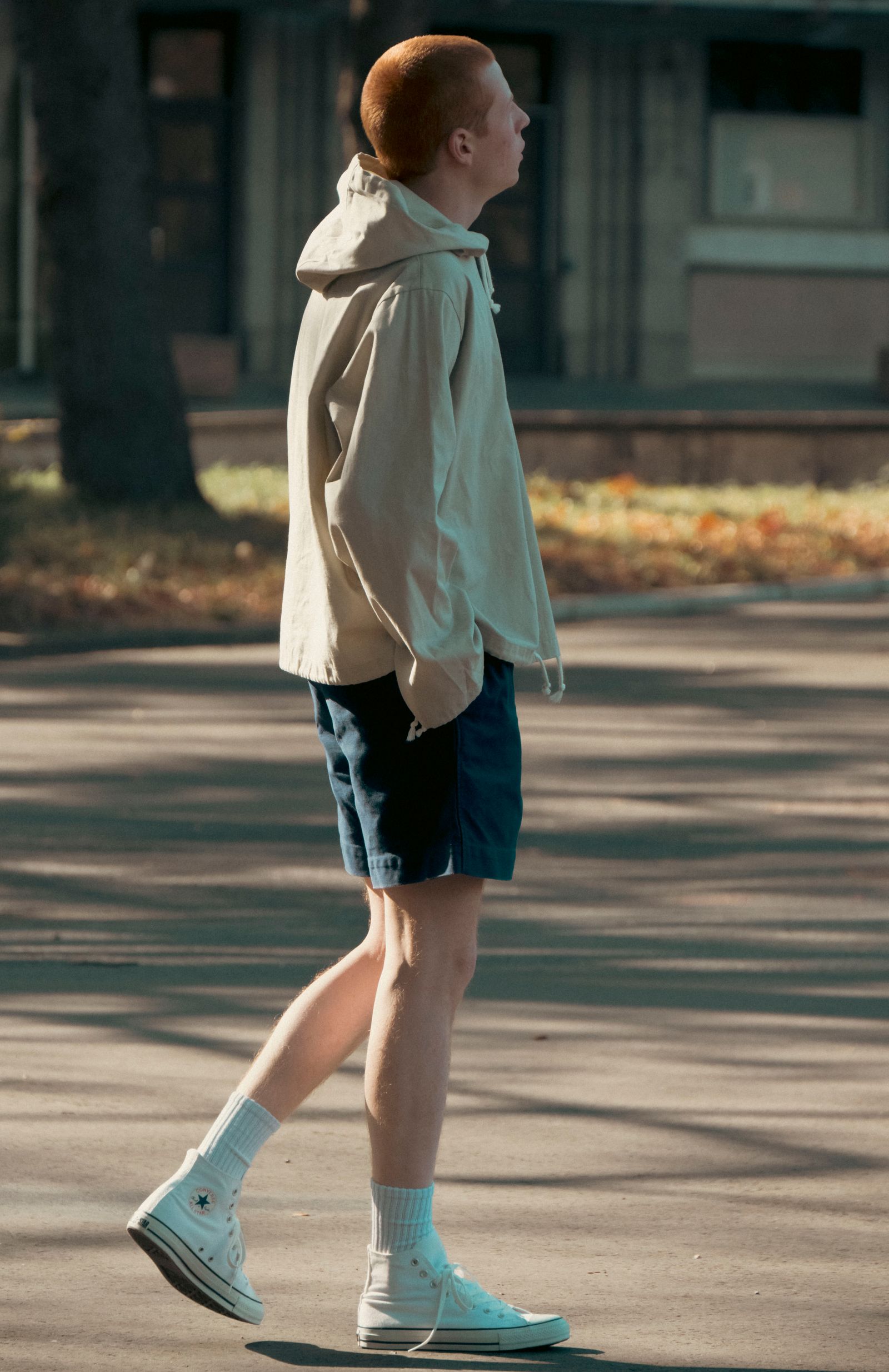 FOUNDOUR - OXFORD HOODIE/オックスフォード フーディ-BEIGE