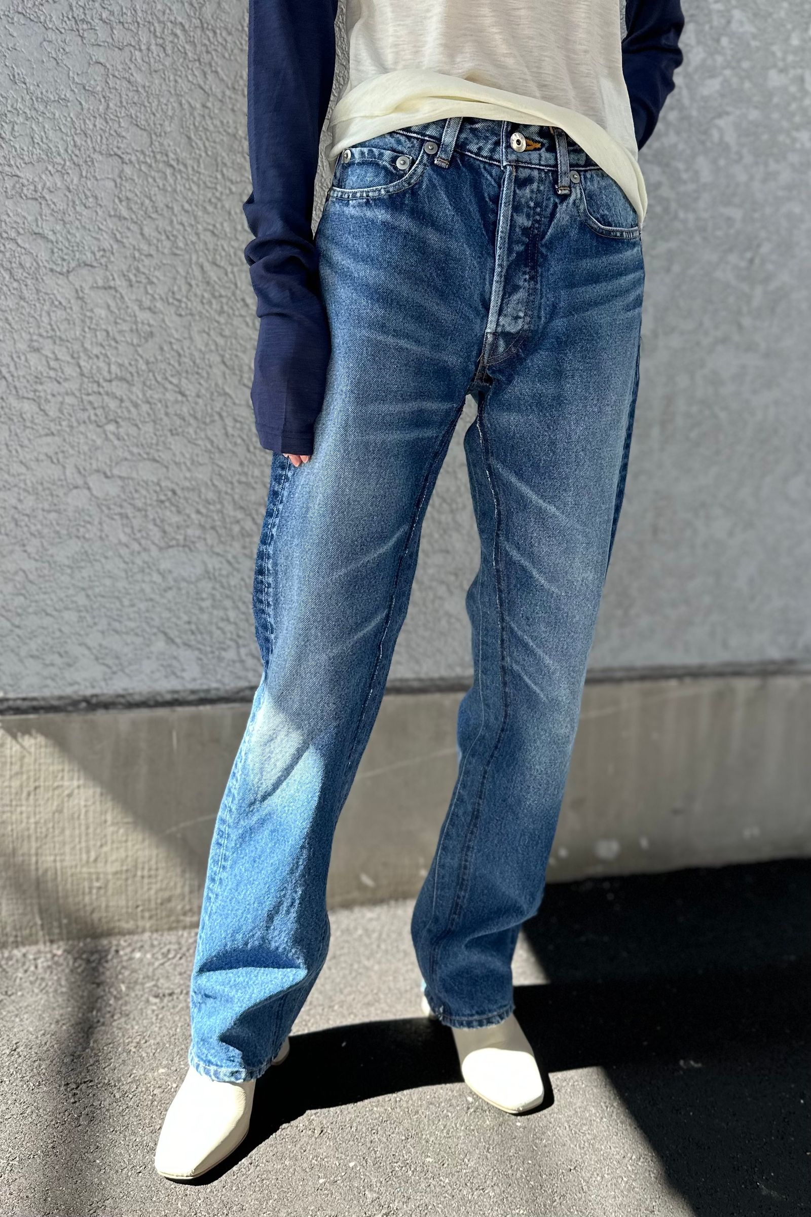 INSCRIRE - Straight Patch Different Denim -blue used- 23aw women