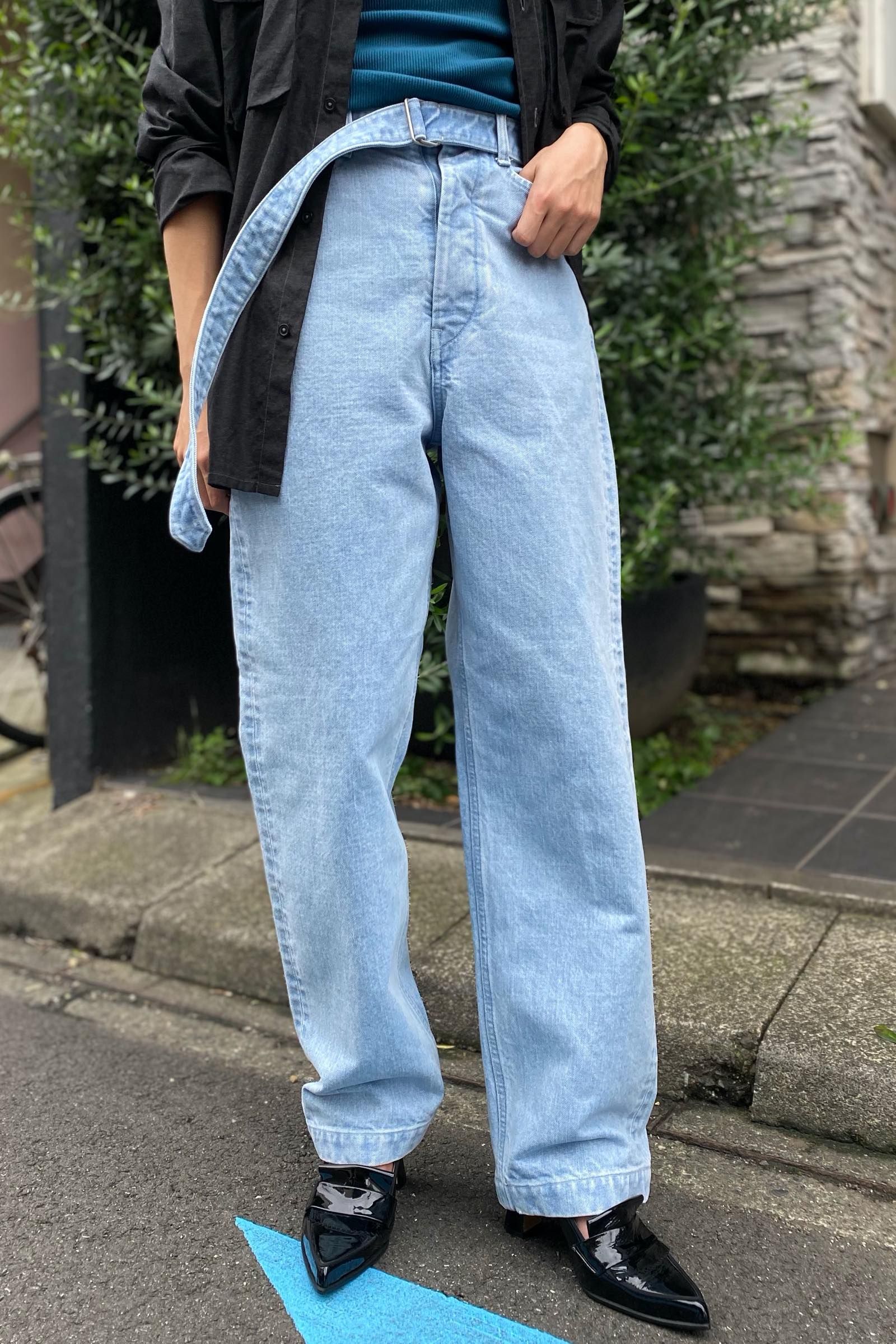 blurhms 12oz SELVAGE ベルテッドブリーチデニム | gulatilaw.com